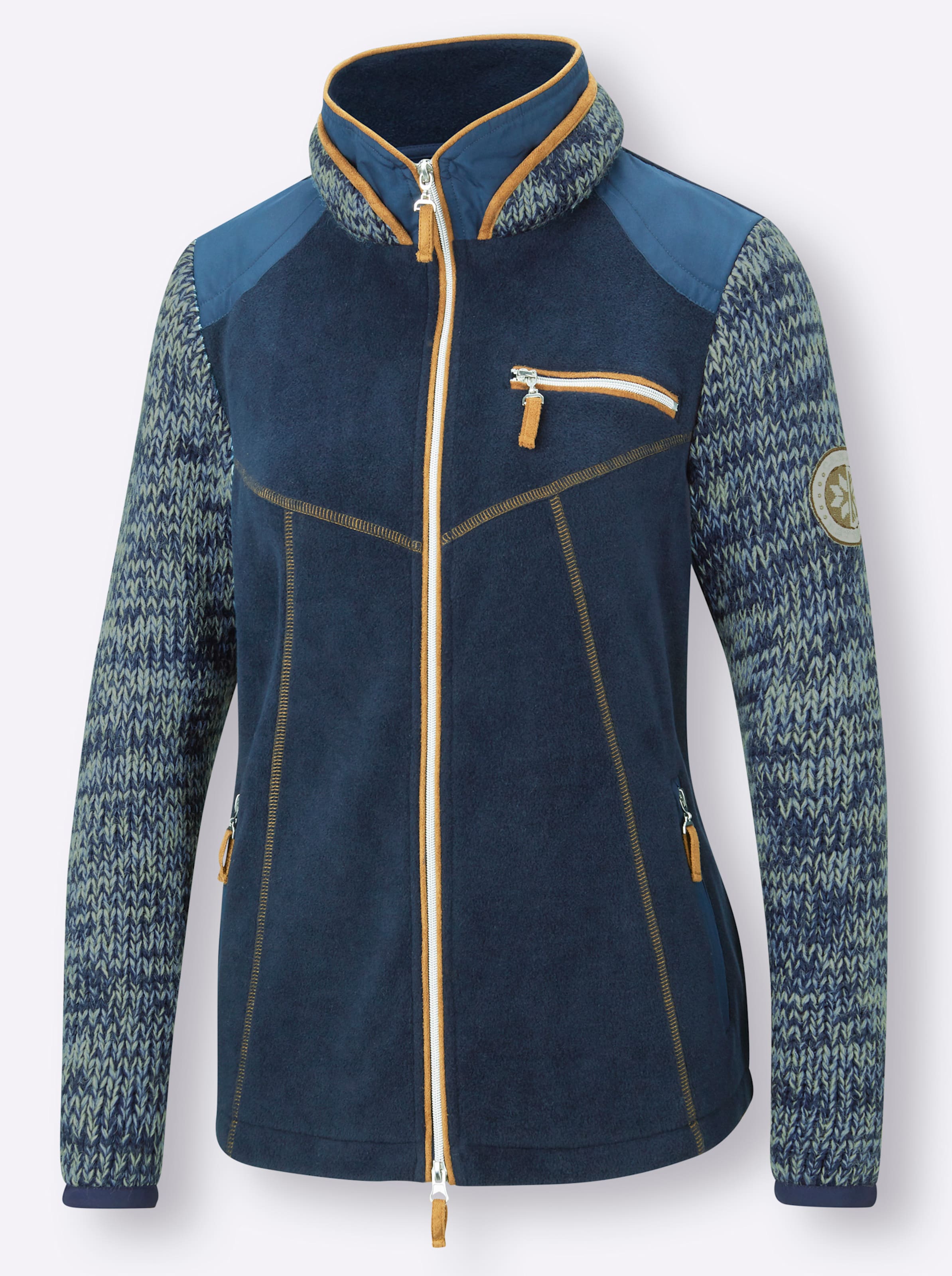 Marine-Meliert Fleecejacke - Bild 2