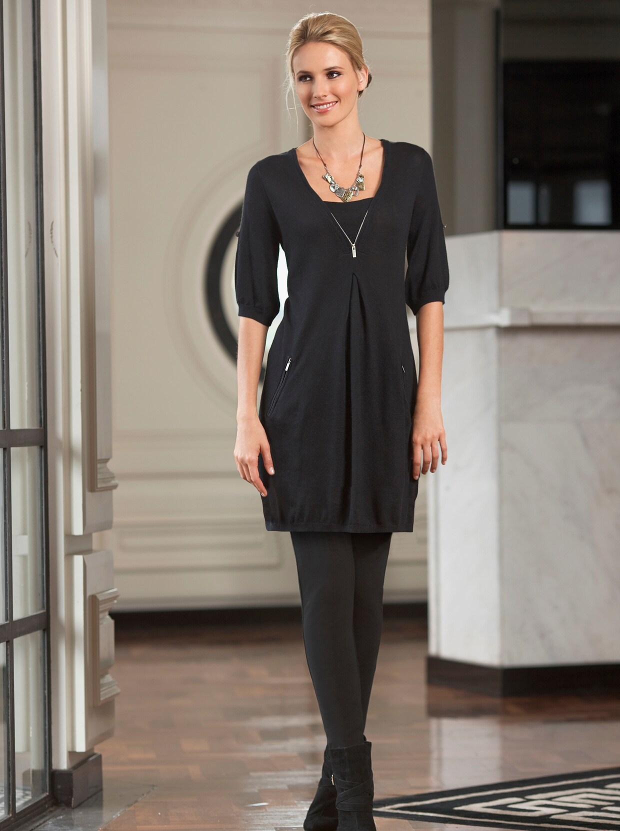 Longshirt - schwarz