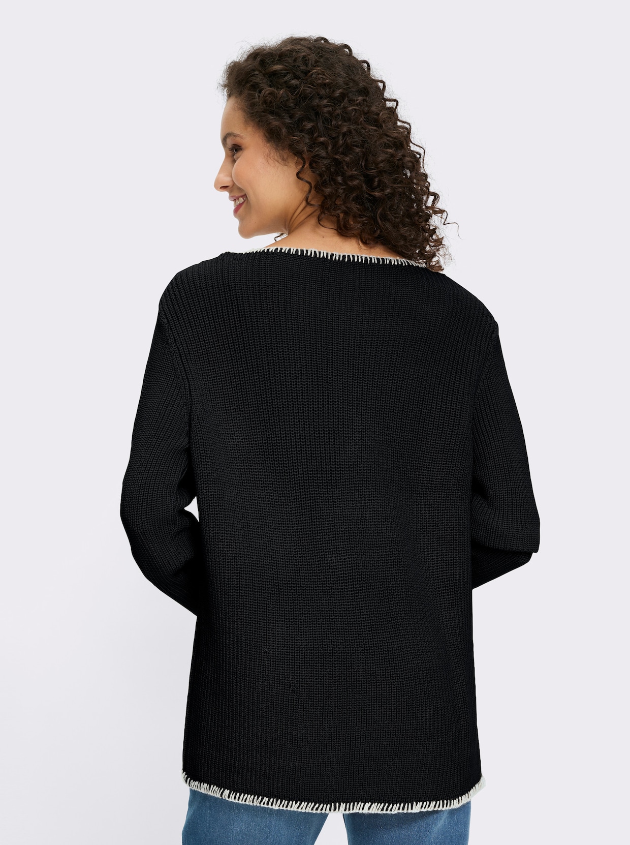 heine Strickjacke - schwarz-weiß