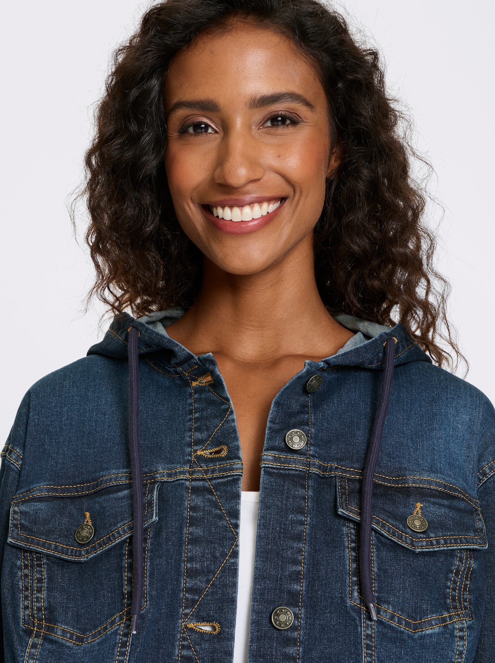 heine Jeansjacke mit Kapuze - dark blue