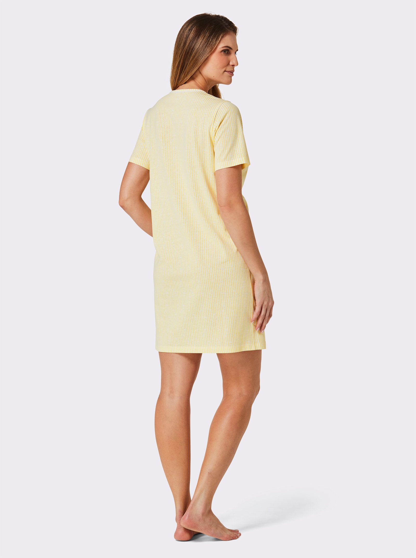 wäschepur Sleepshirts - weiss-lavendel-gestreift + weiss-zitrone-gestreift