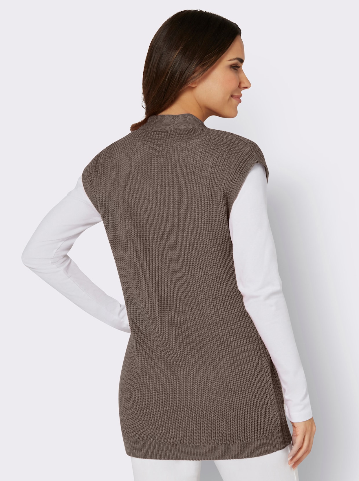 Mouwloos vest - taupe