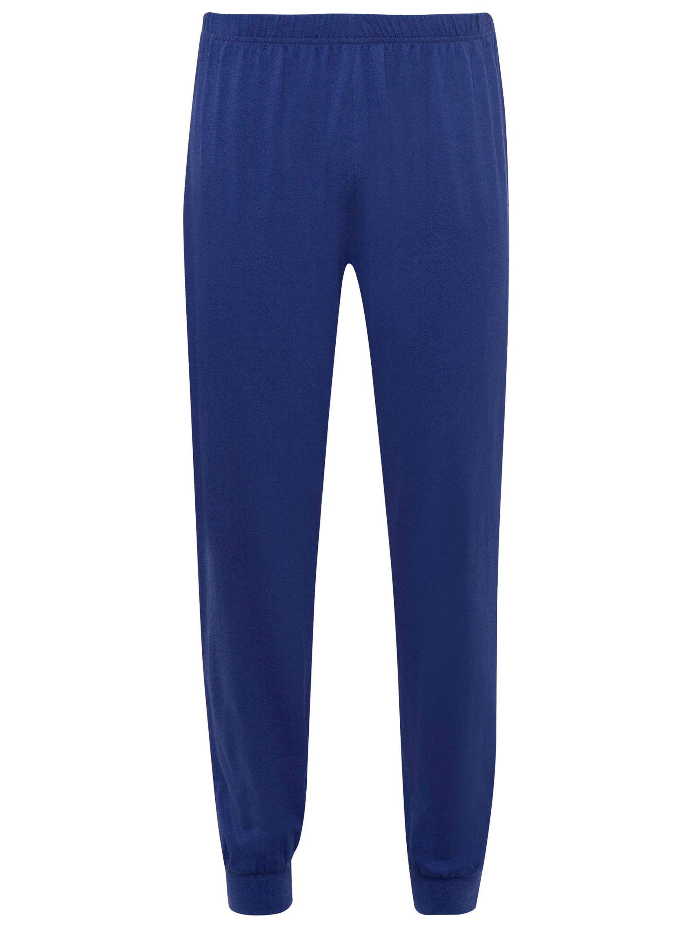 Schlafanzug - ecru-blau-gestreift