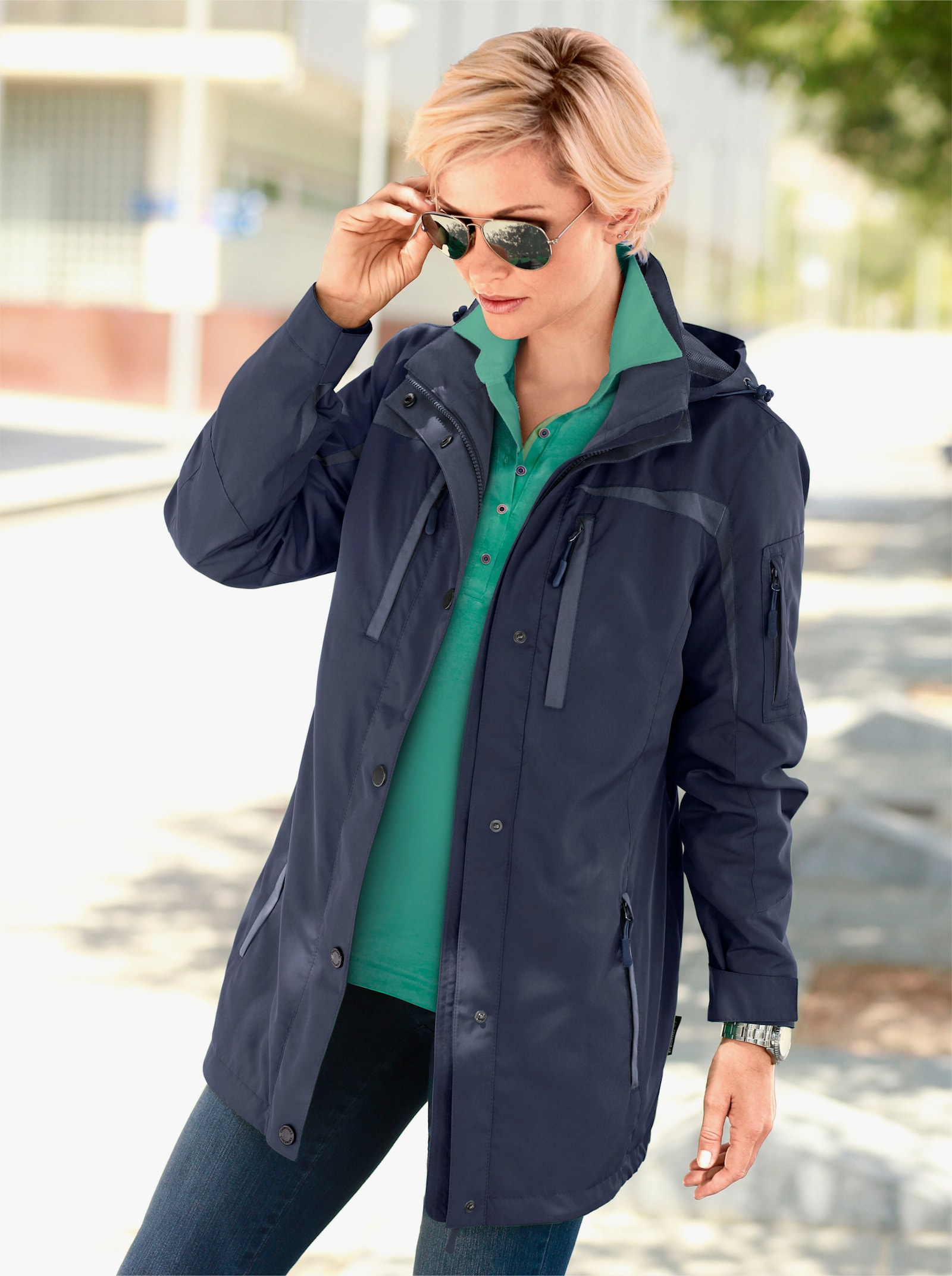 Funktionsjacke wind- und wasserabweisend - marine