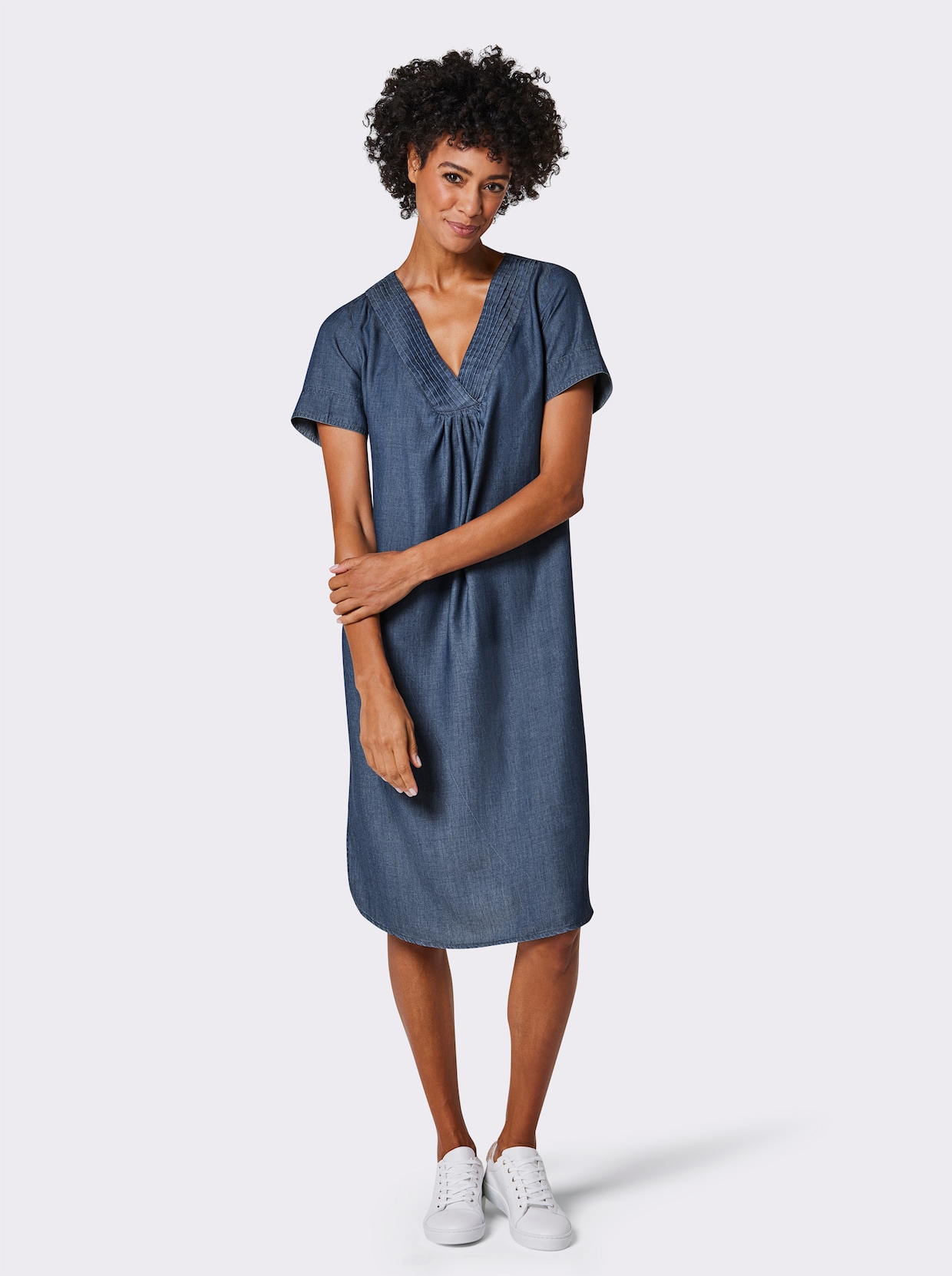 CREATION L PREMIUM Webkleid - blue-bleached