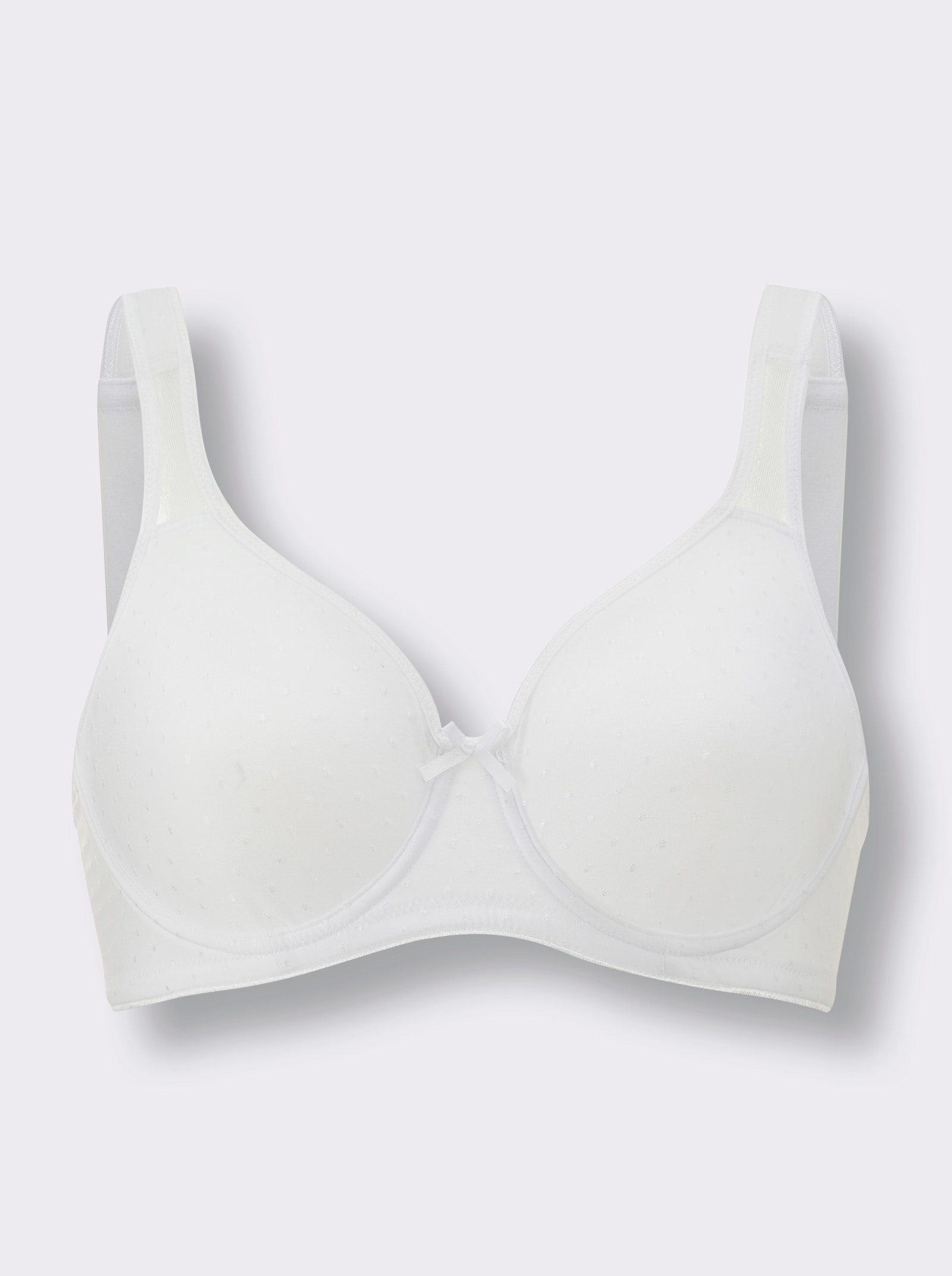 wäschepur Beugelbeha met mesh-inzetten - wit