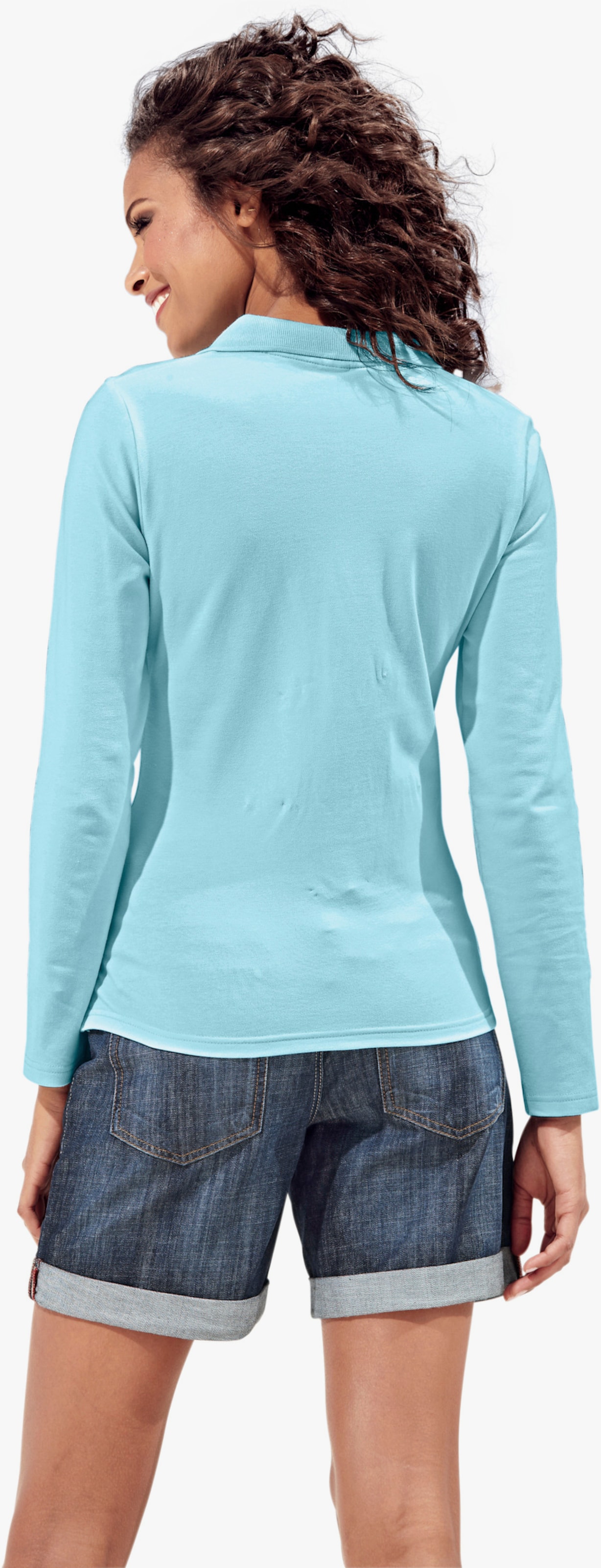 heine Polo à manches longues - turquoise