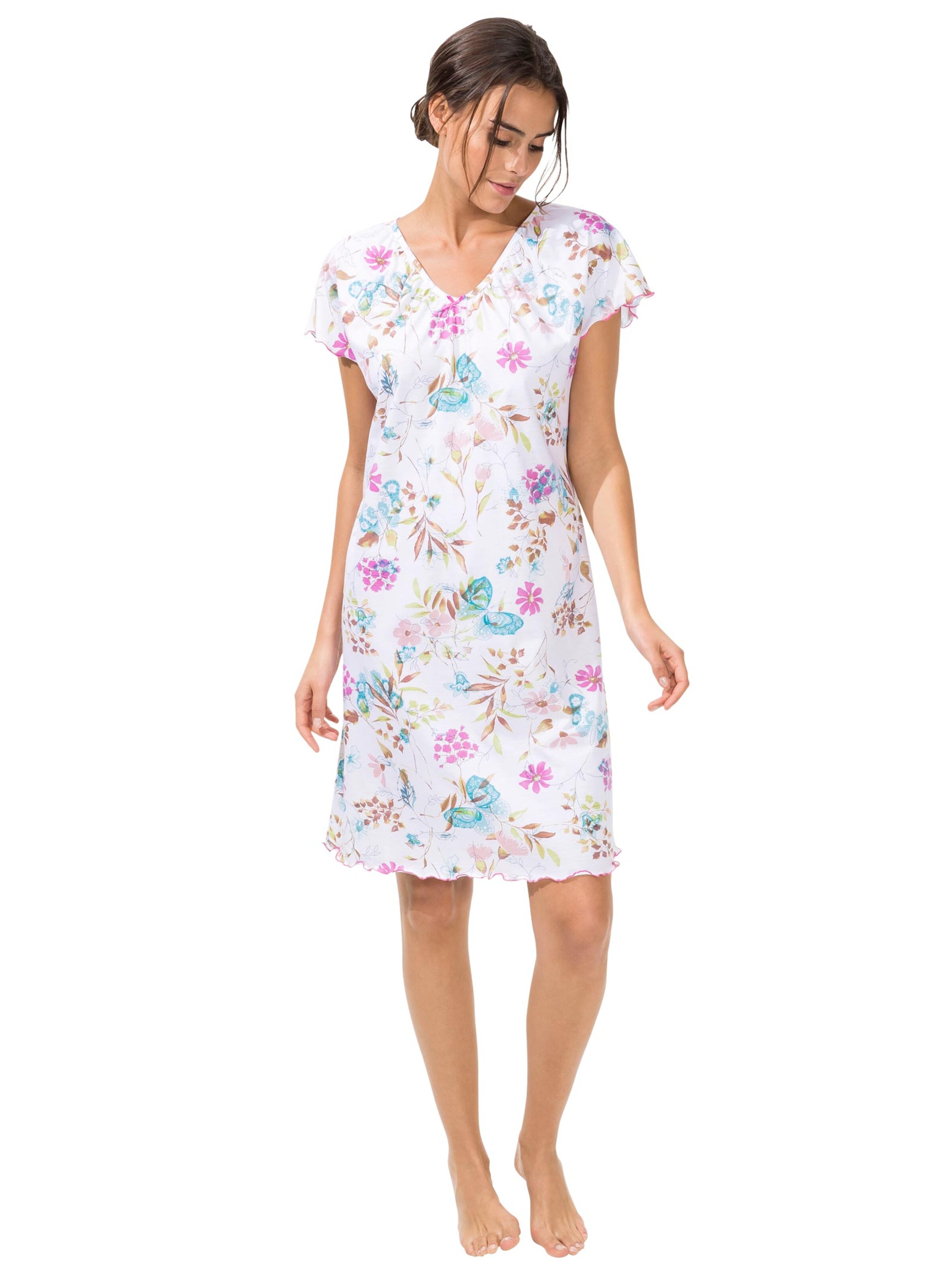 Sleepshirt - weiß-gemustert