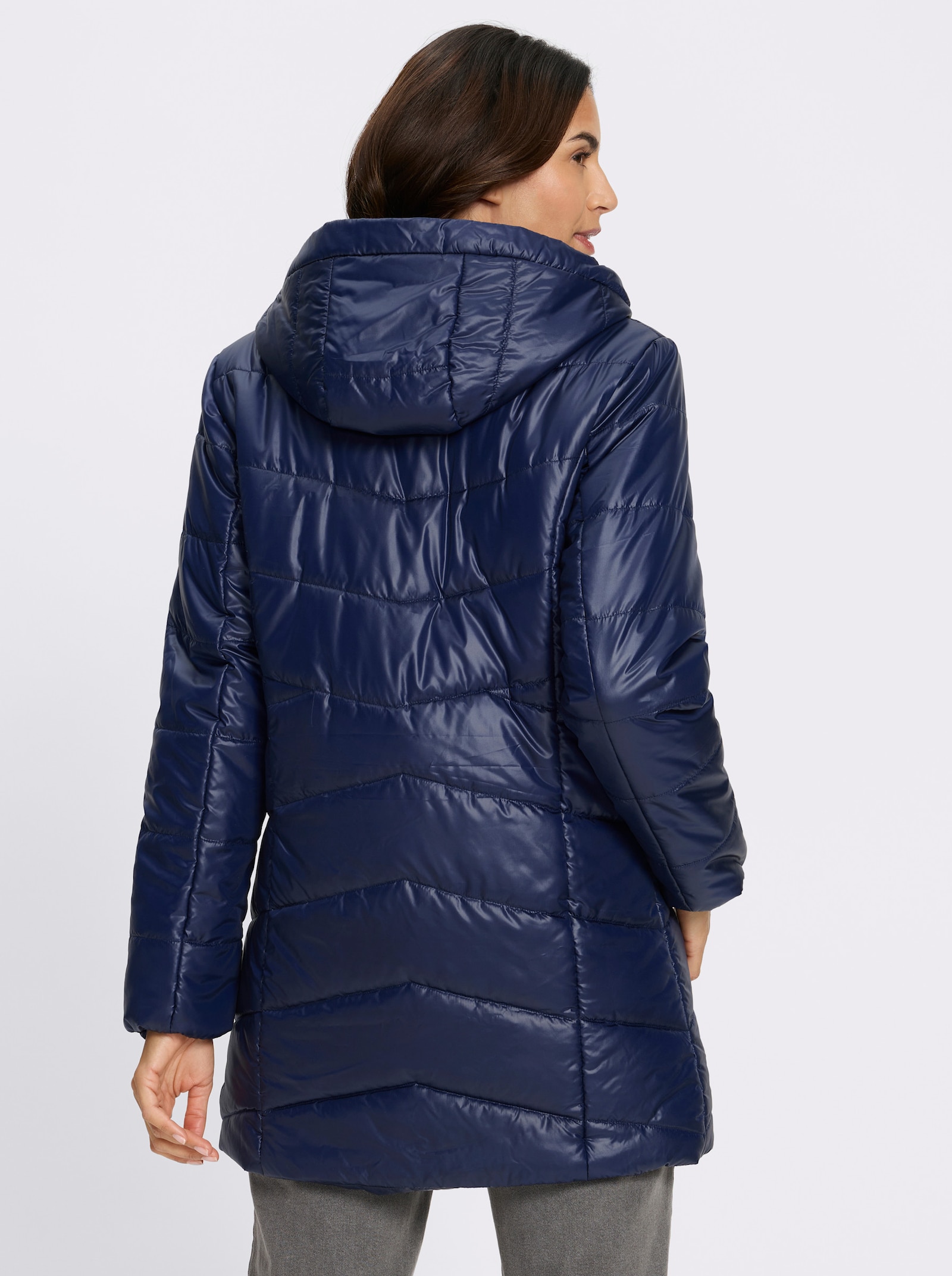 Longjacke mit Steppmuster - marine