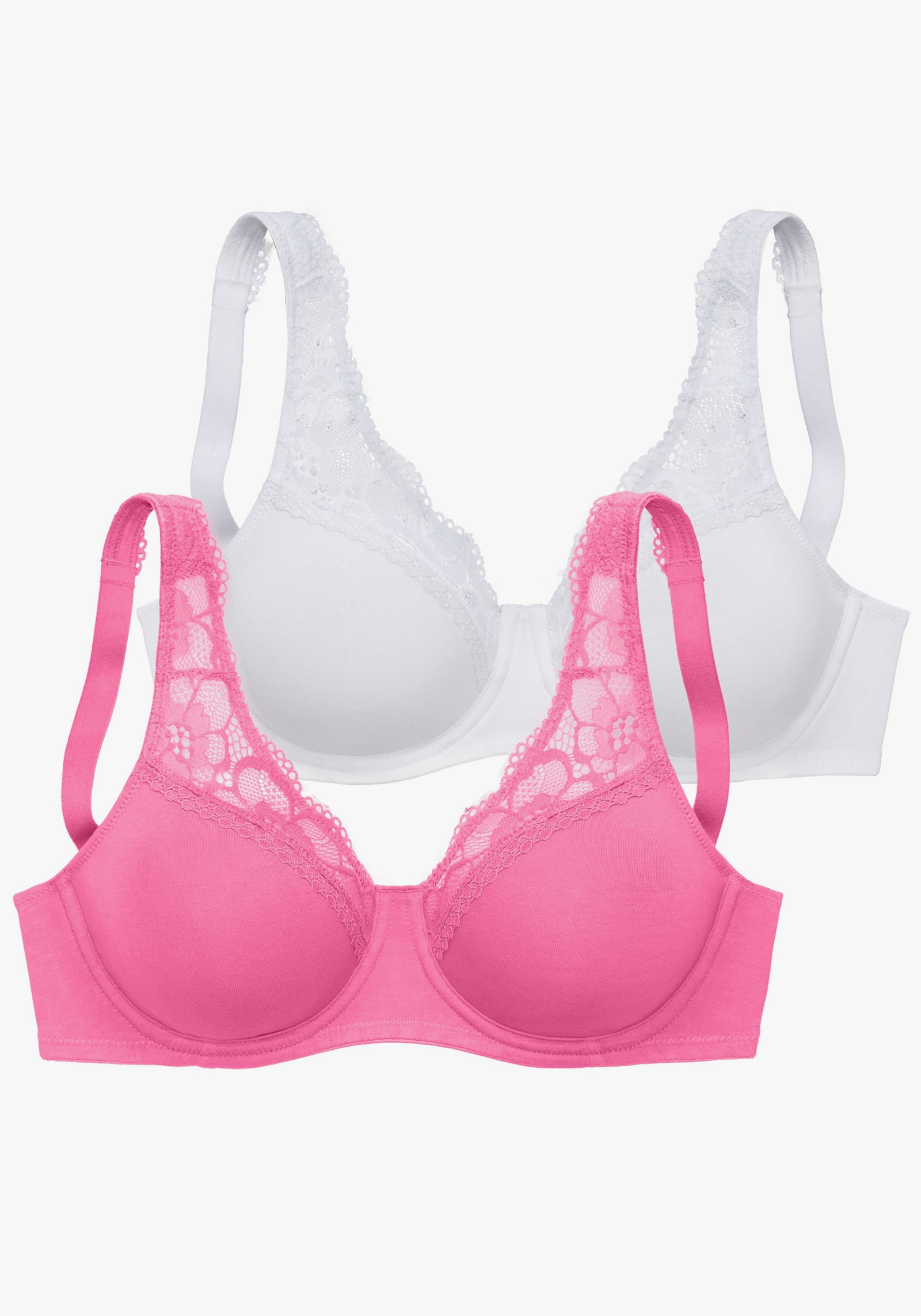 petite fleur Minimizer-beha - pink+wit