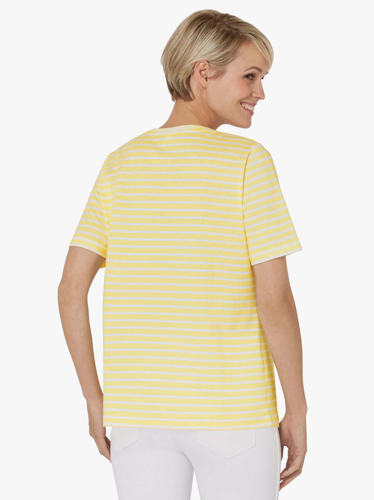 Shirt met korte mouwen - citroen gestreept