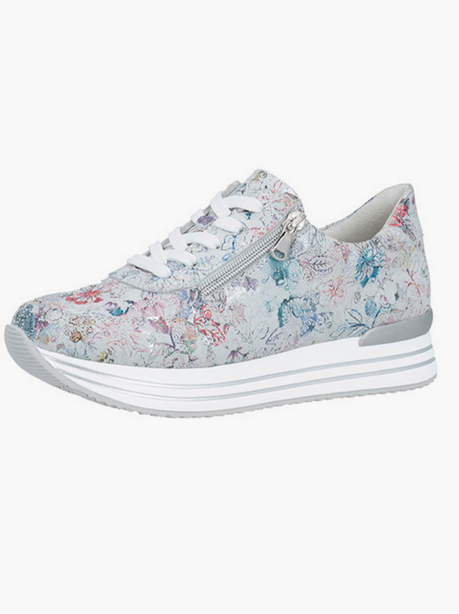 Remonte Sneaker, geschikt voor eigen inlegzolen - lichtgrijs geprint