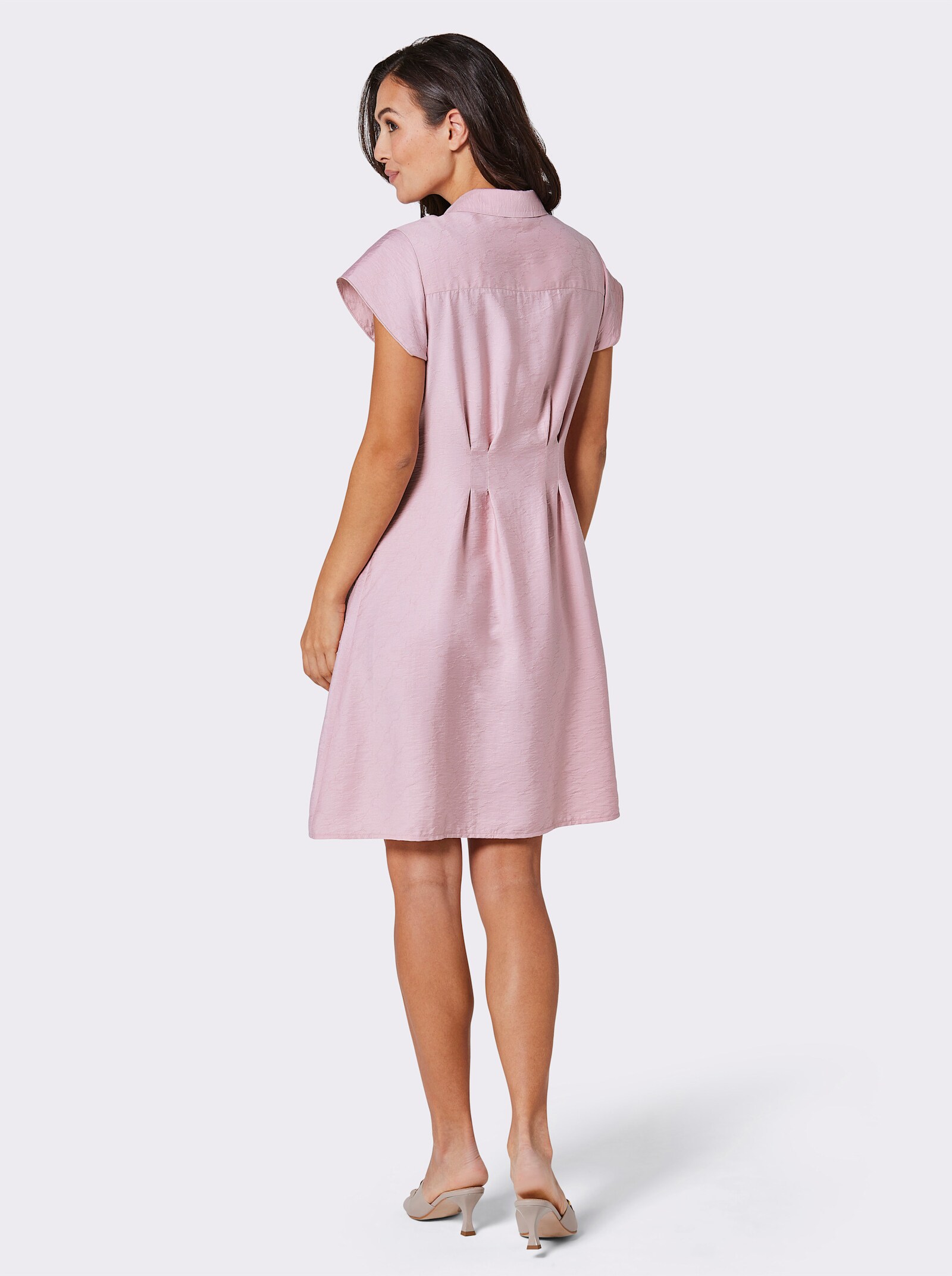 CREATION L PREMIUM Hemdblusenkleid aus Modal-Garnmischung - rosé