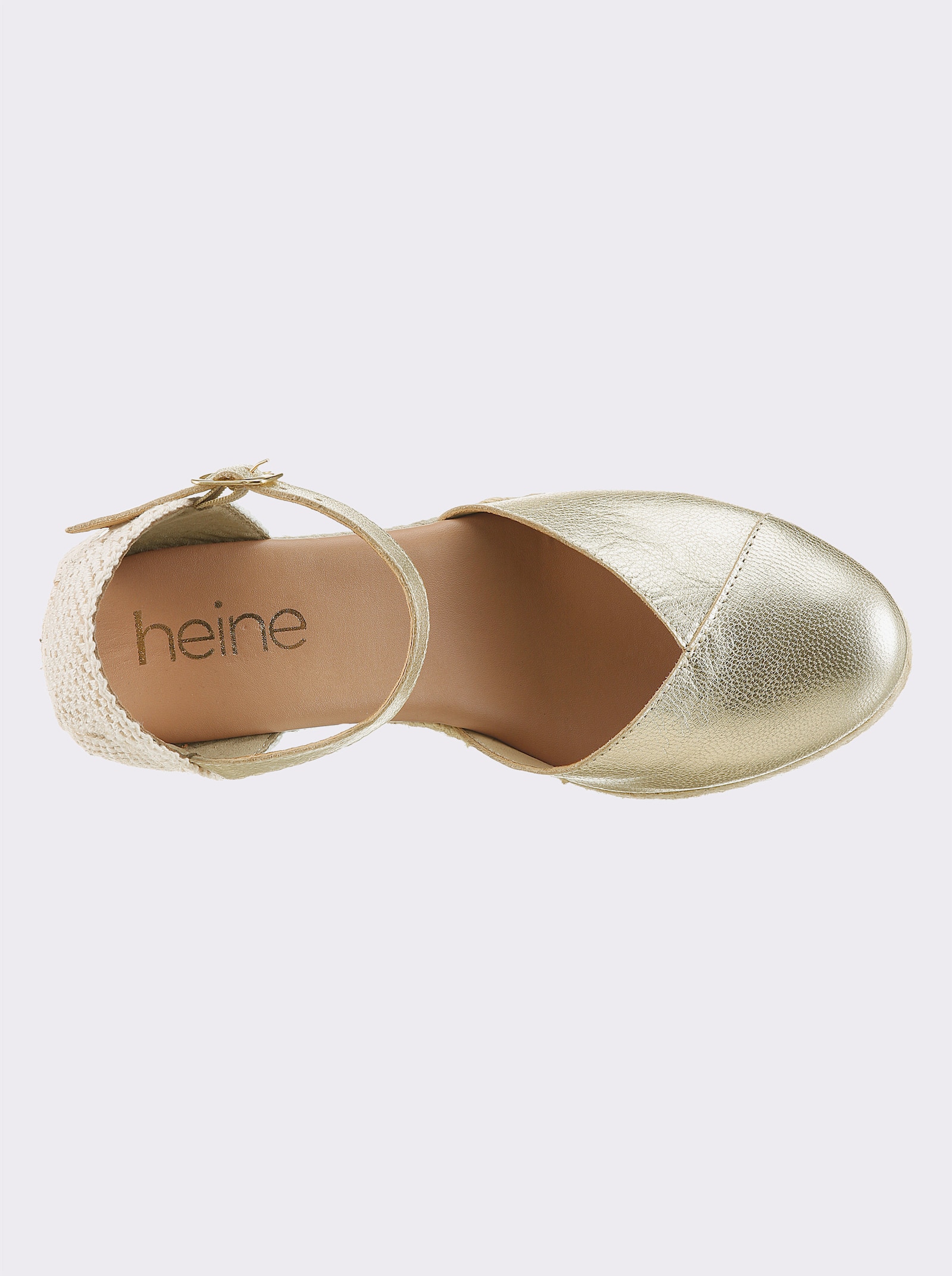 heine Keilsandalette - goldfarben