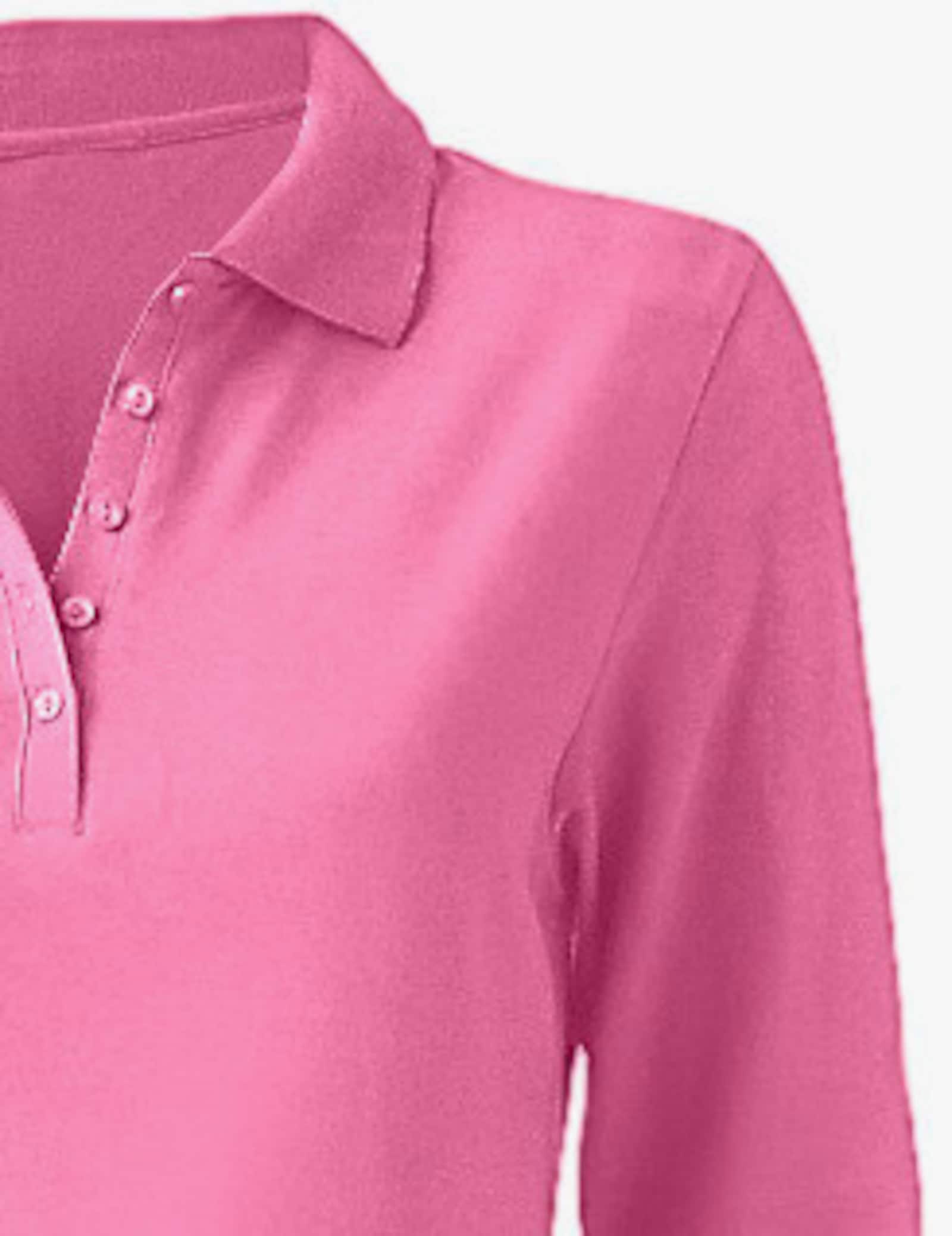 heine Langarm-Poloshirt in Pikee-Qualität - pink