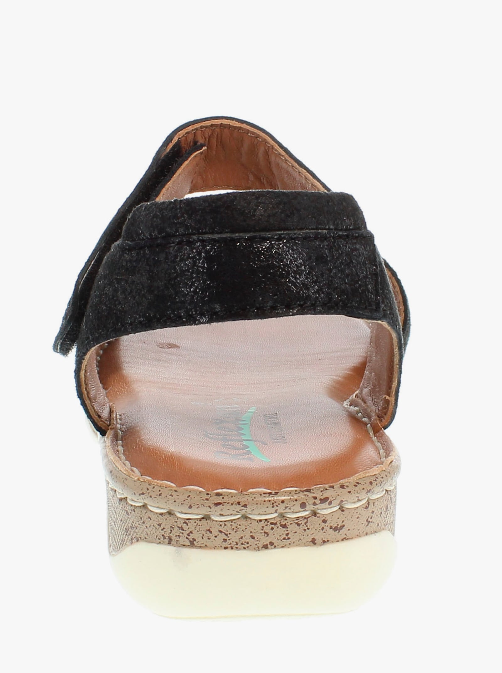 Reflexan Sandale aus Nubukleder - schwarz