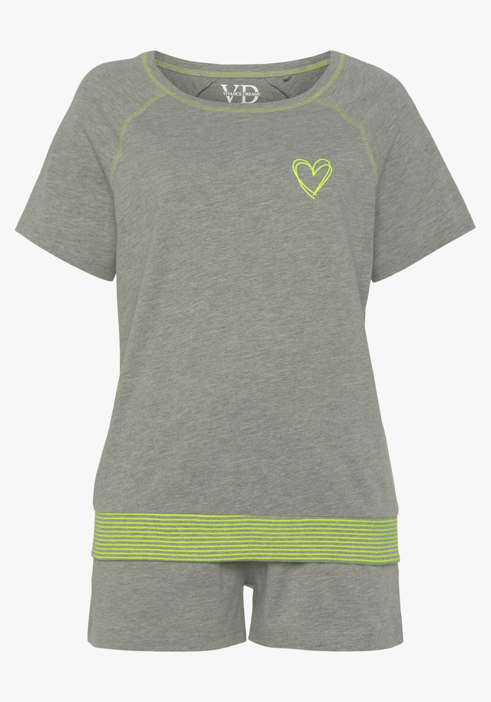 Vivance Dreams Pyjama court - gris clair chiné