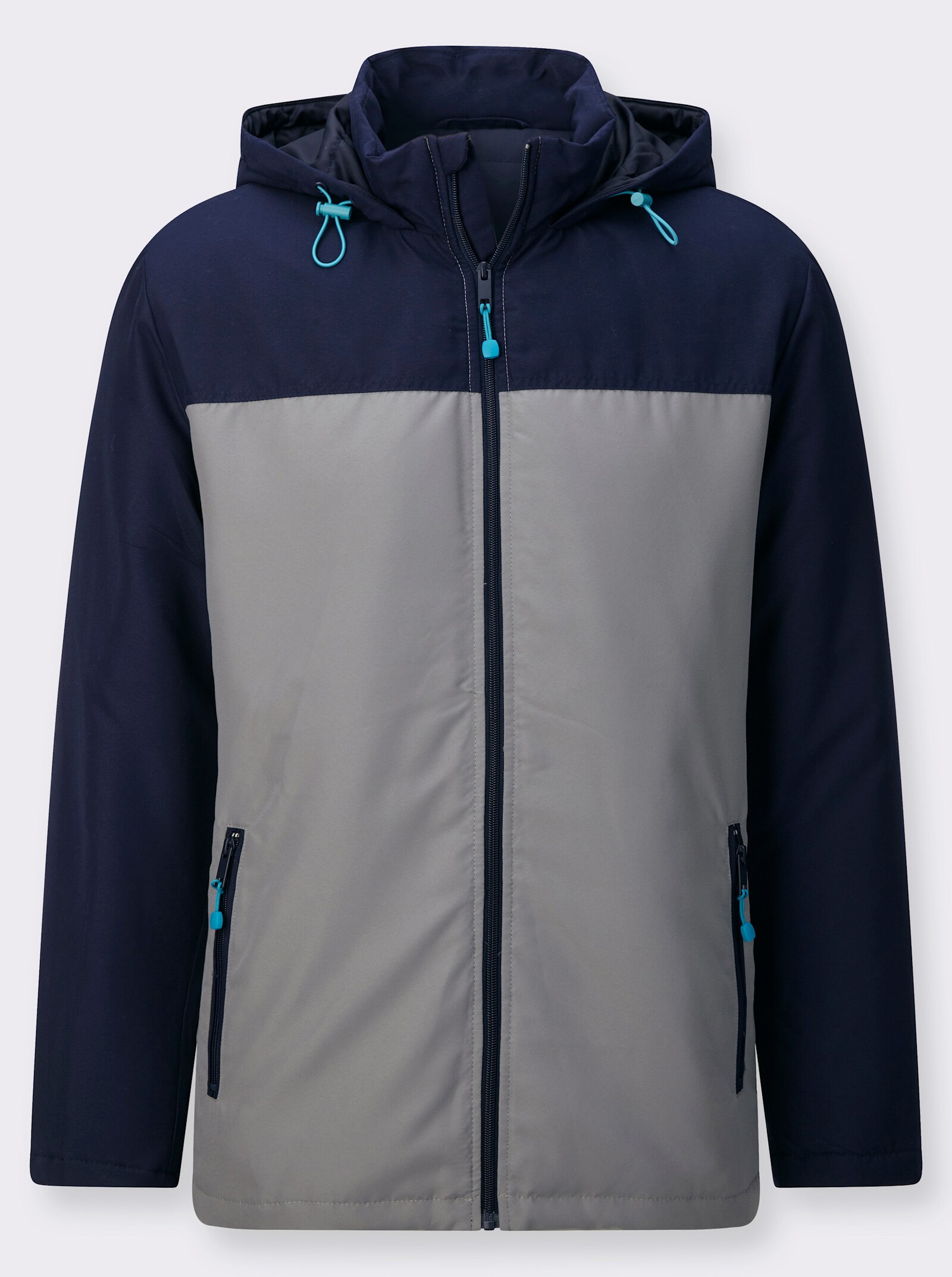 Outdoorjacke in atmungsaktiver Qualität - marine-grau