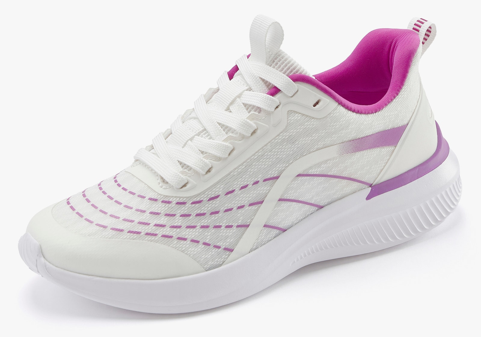 LASCANA Sneaker - weiß/lila