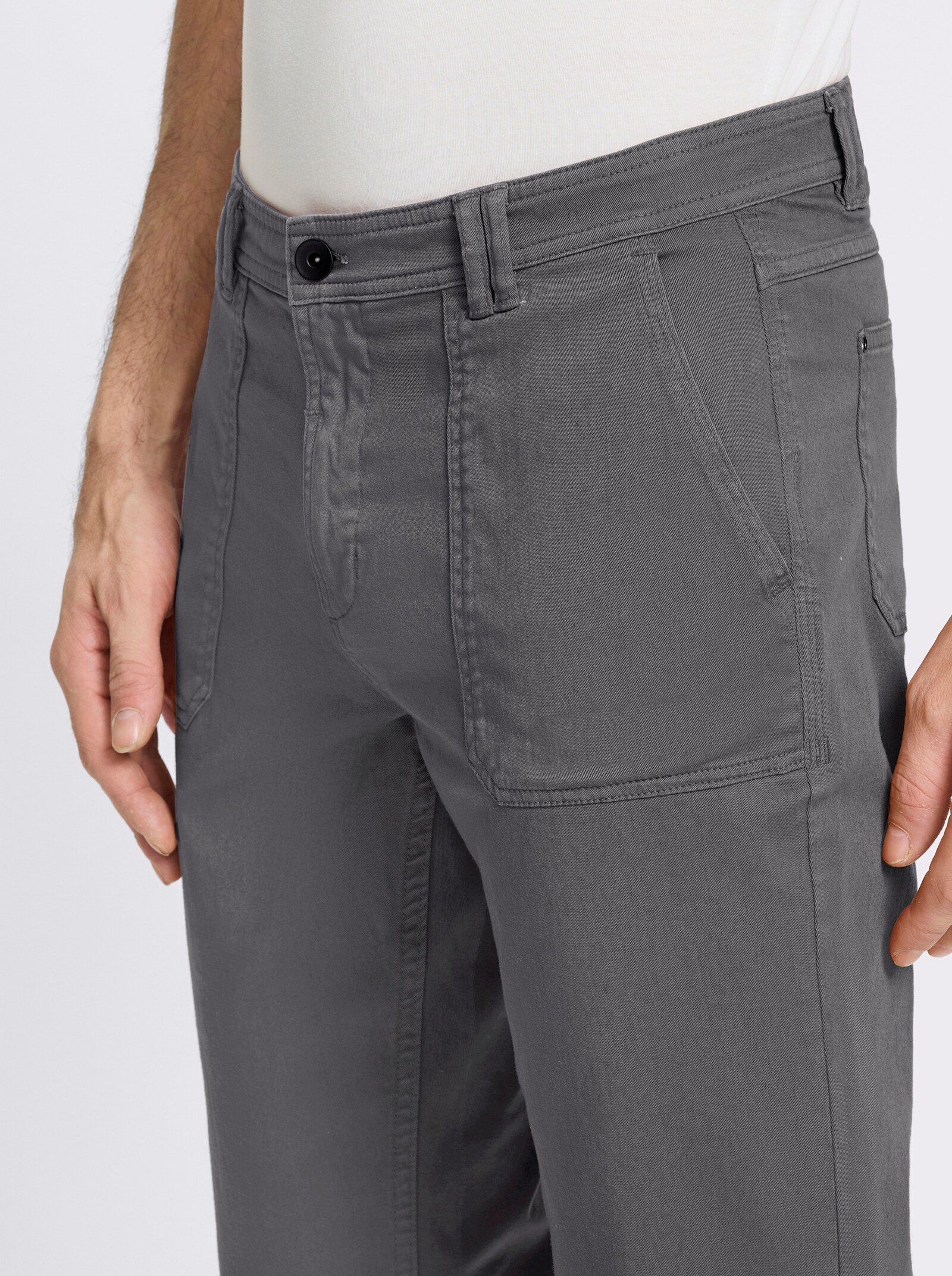 Marco Donati Hose in Twill-Qualität, enzymgewaschen - anthrazit