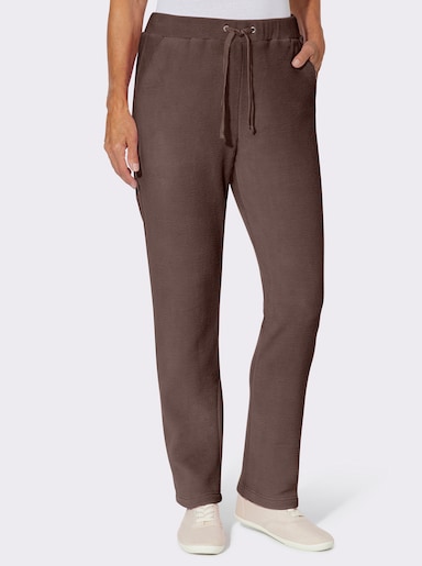 Fleecehose mit Rundum-Dehnbund - schoko