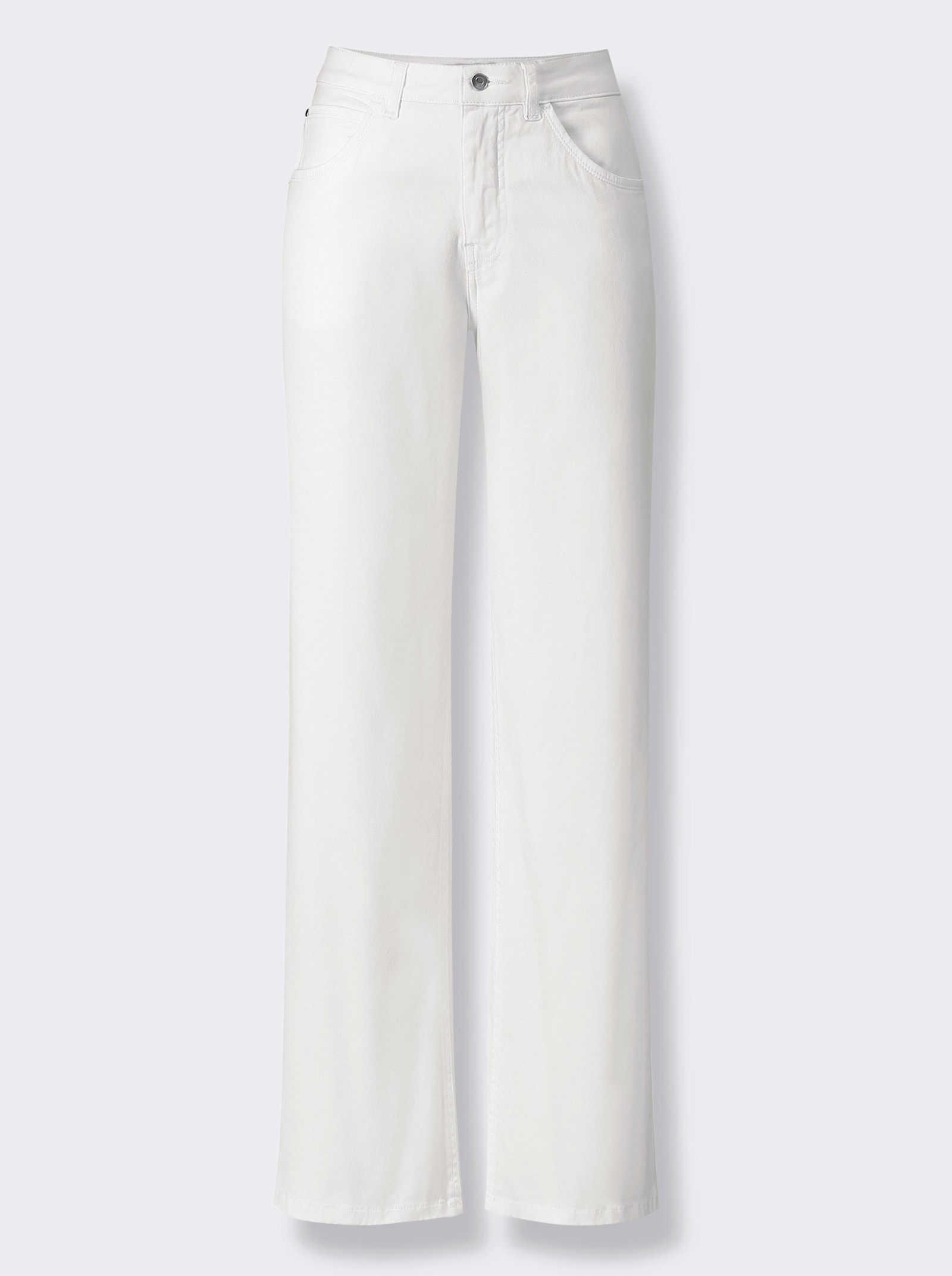 heine 5-pocketjeans met wijde pijpen - ecru