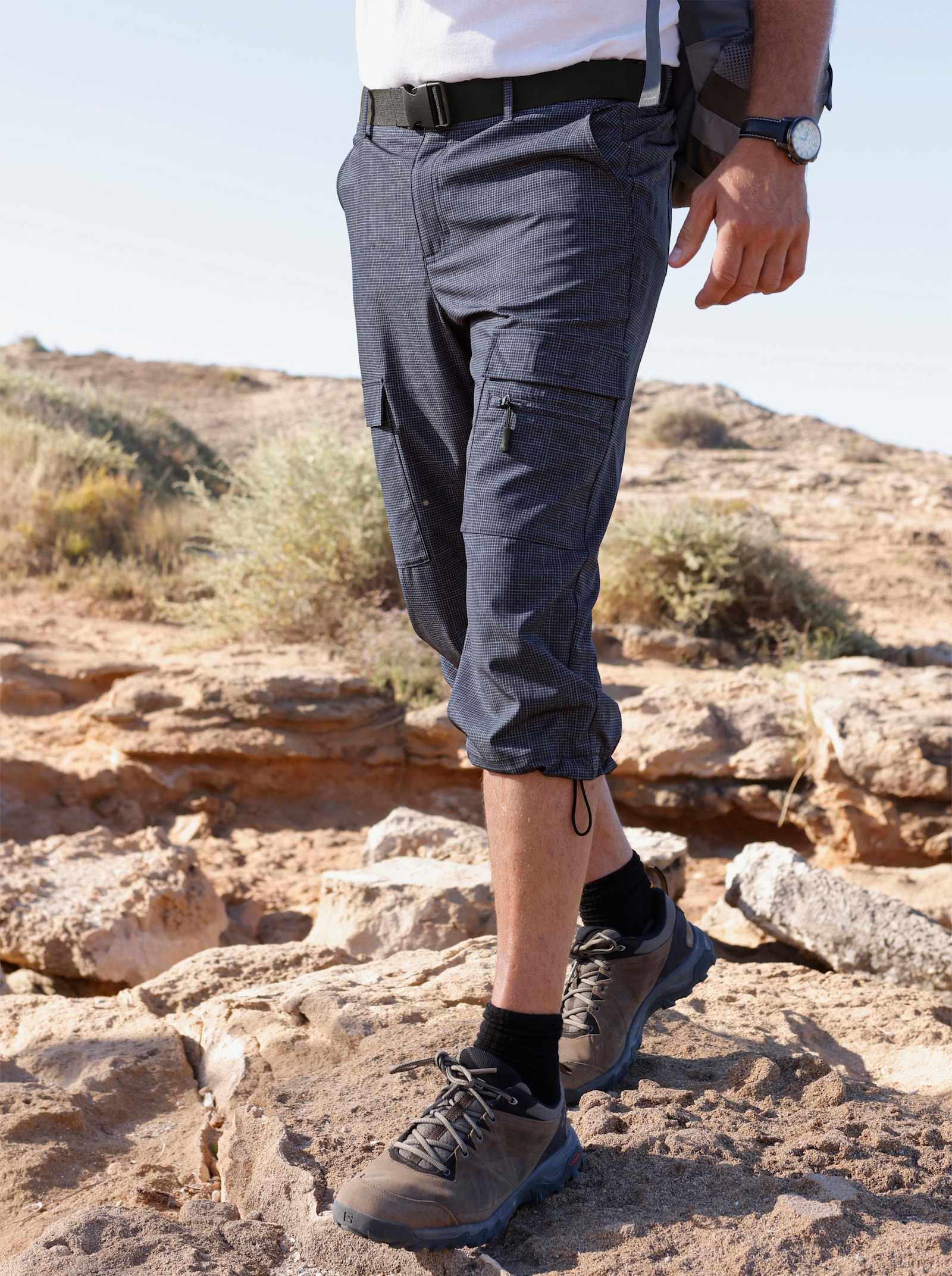 Catamaran Sports Funktionshose inklusive Gürtel - marine-gemustert