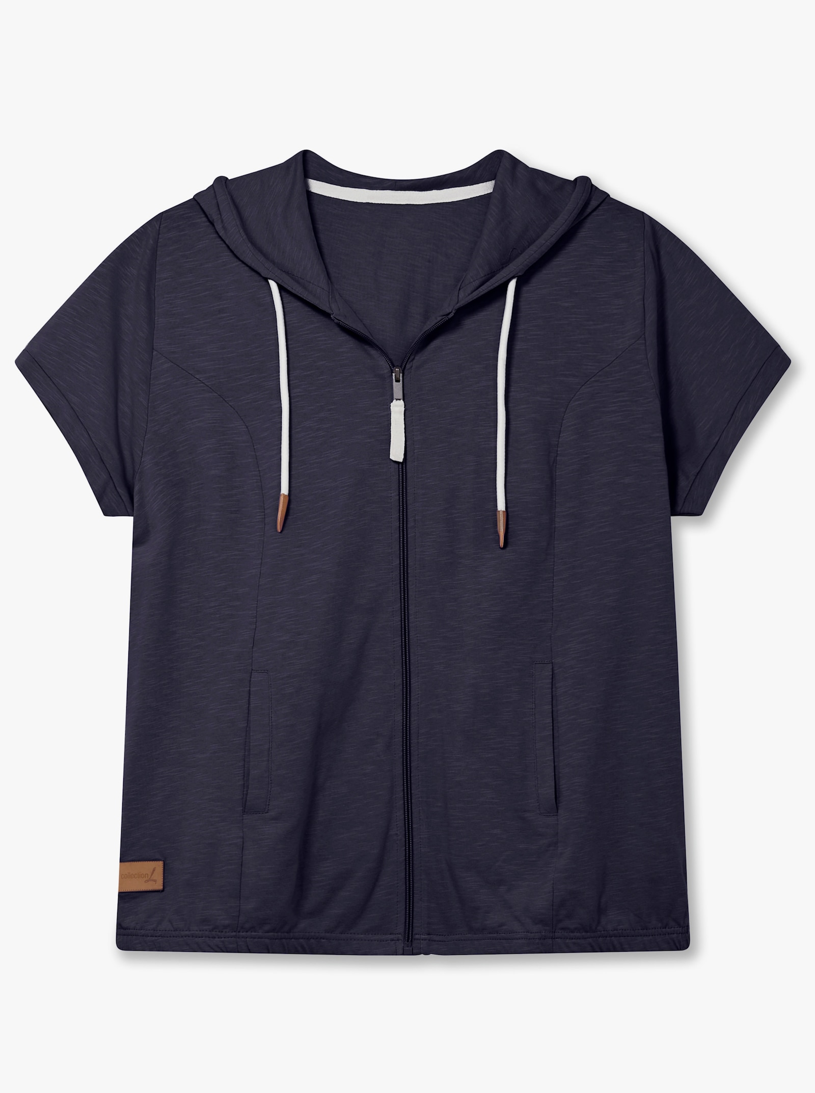 Sweatjacke mit Nahttaschen - marine