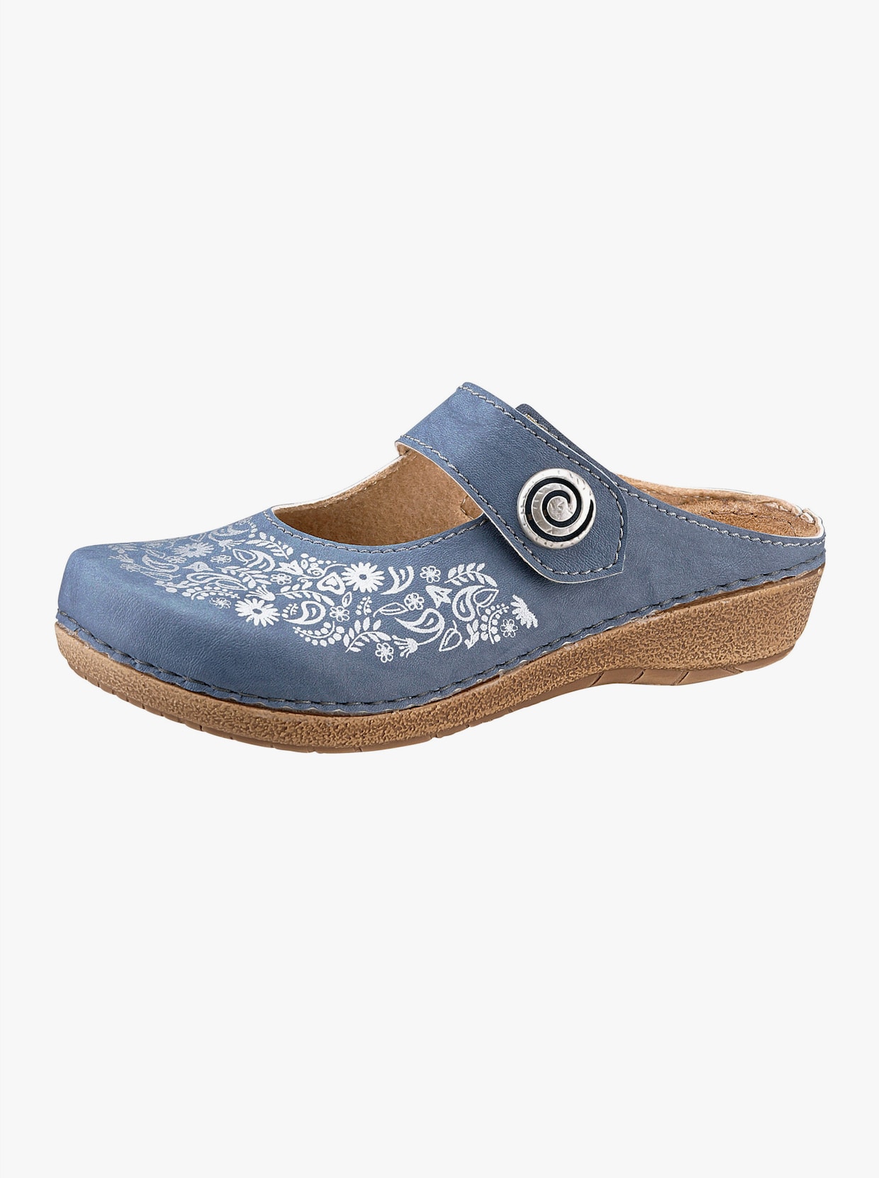 Franken Schuhe Slippers - jeansblauw
