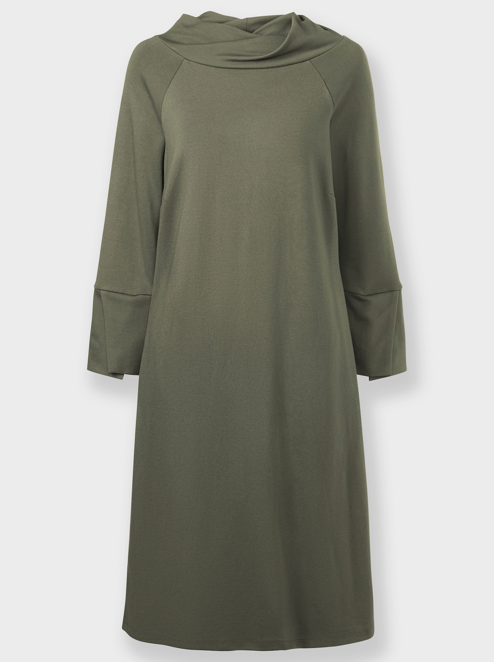 heine Robe en jersey avec grand col montant - kaki