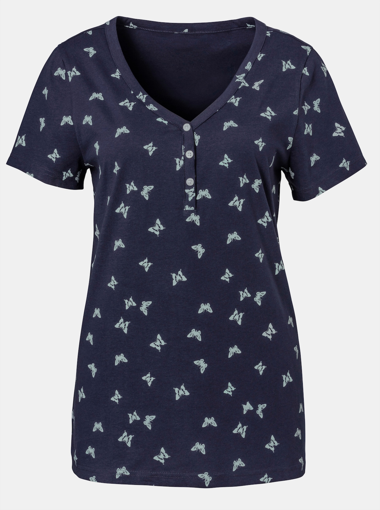 T-Shirt - nachtblau-bedruckt