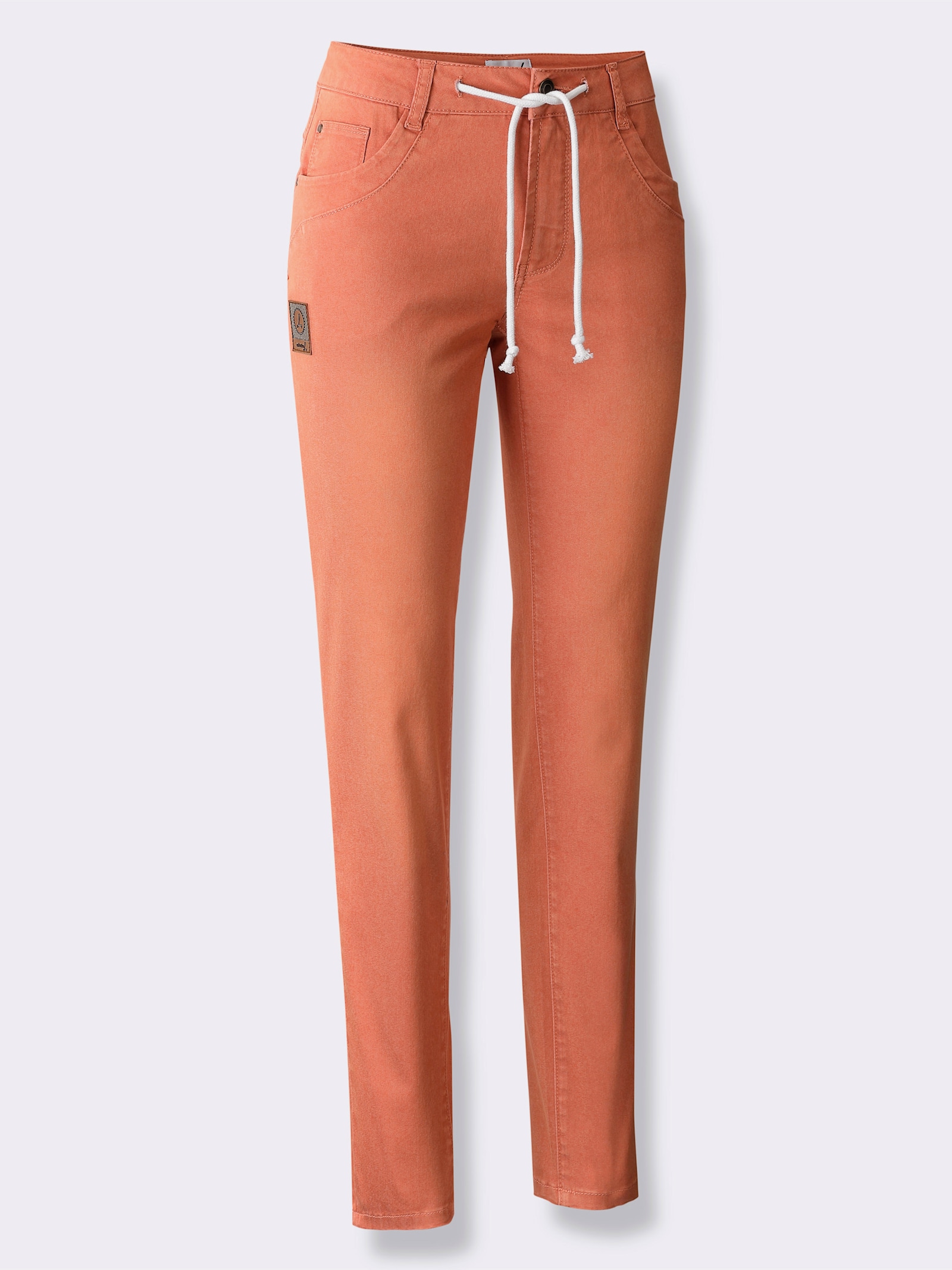 5-Pocket-Jeans in knöchellanger Schnittform - papaya