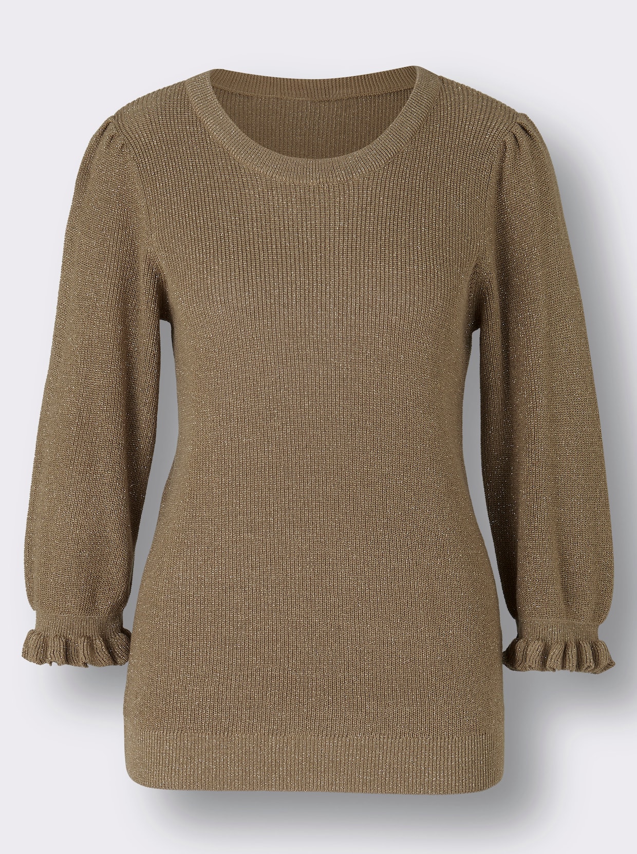 Pullover met 3/4-mouwen - goudkleur