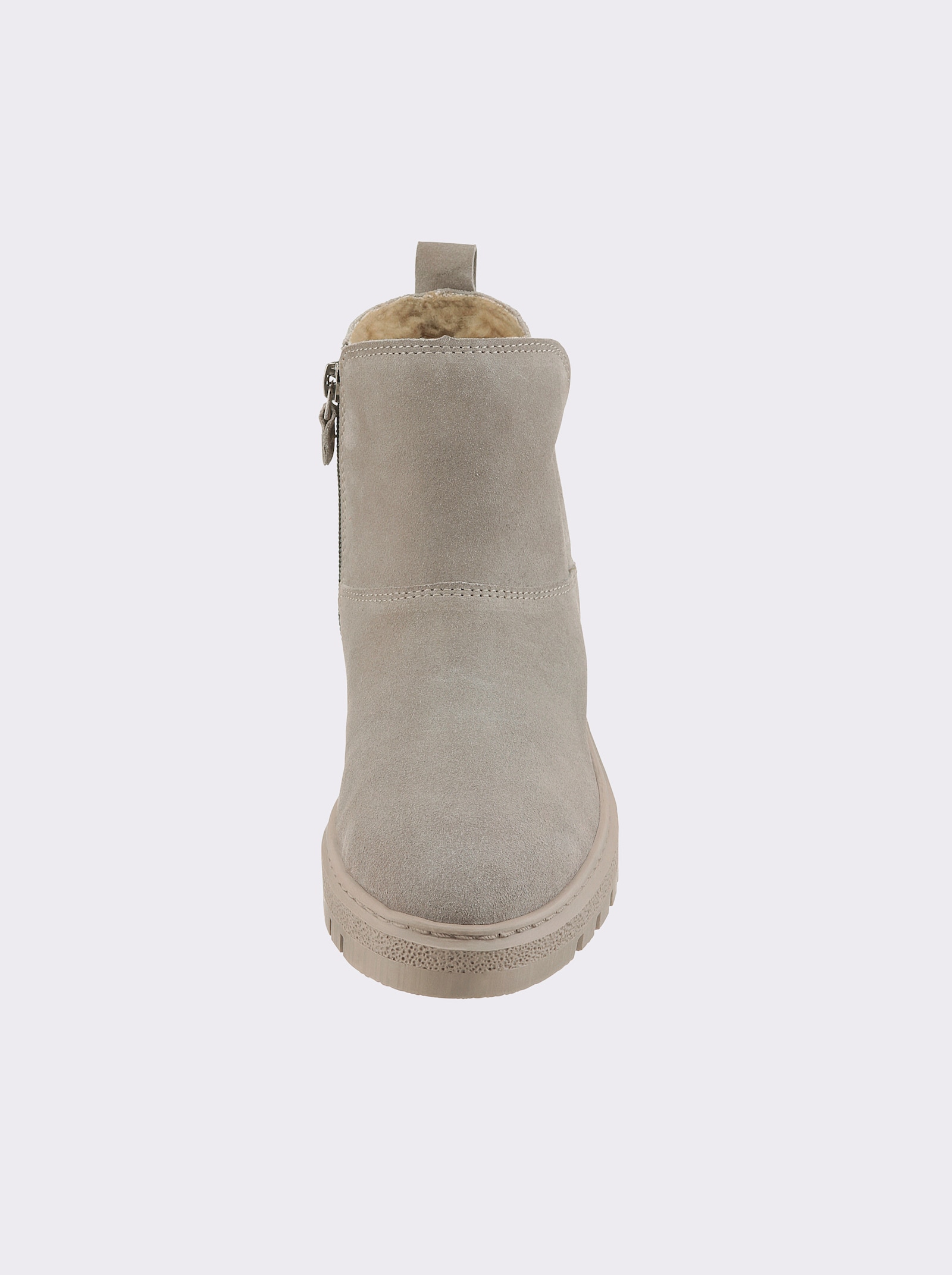 airsoft modern+ Stiefelette mit seitlichem Reißverschluss - taupe
