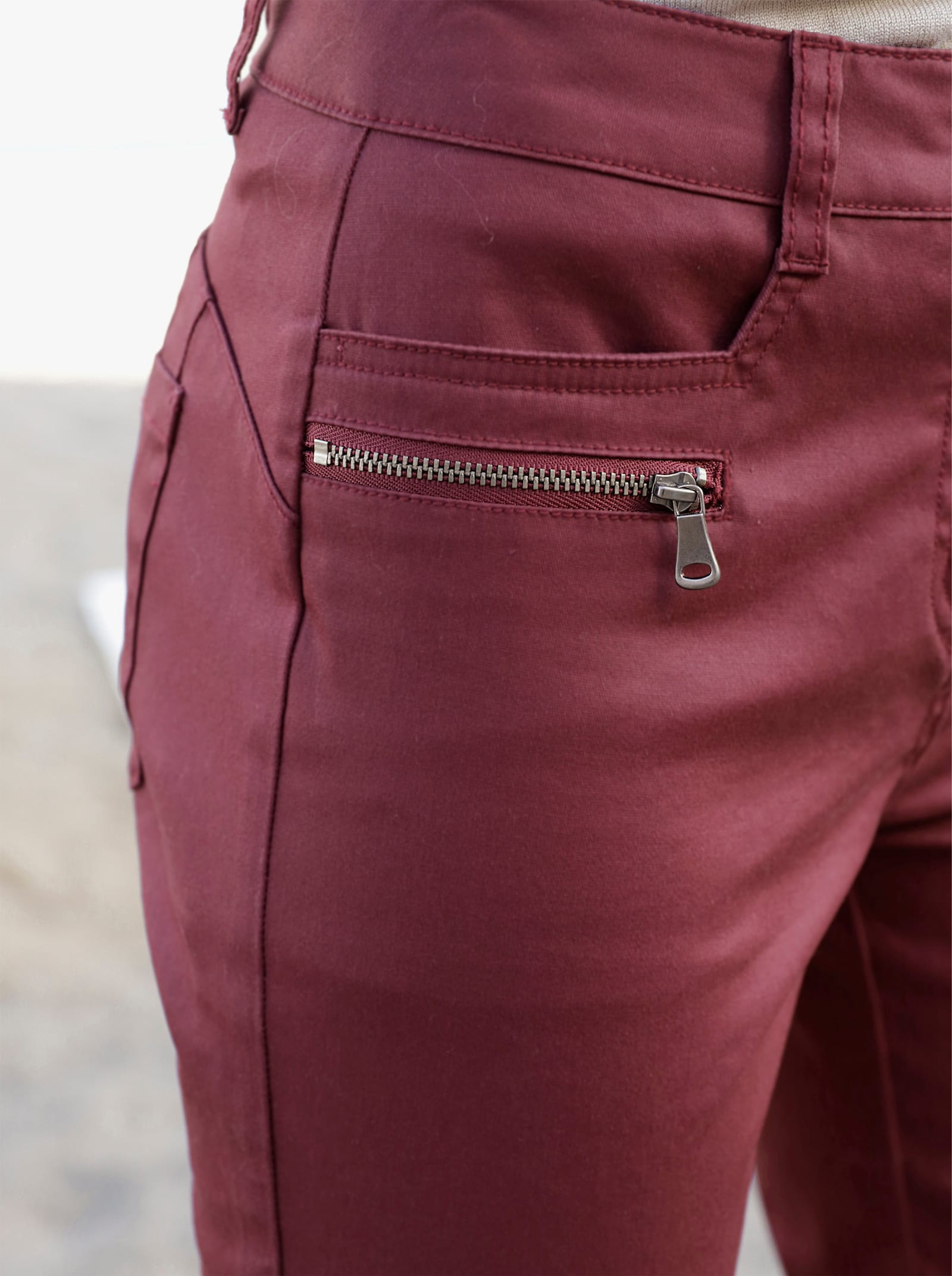 heine Jeans met coating - bordeaux