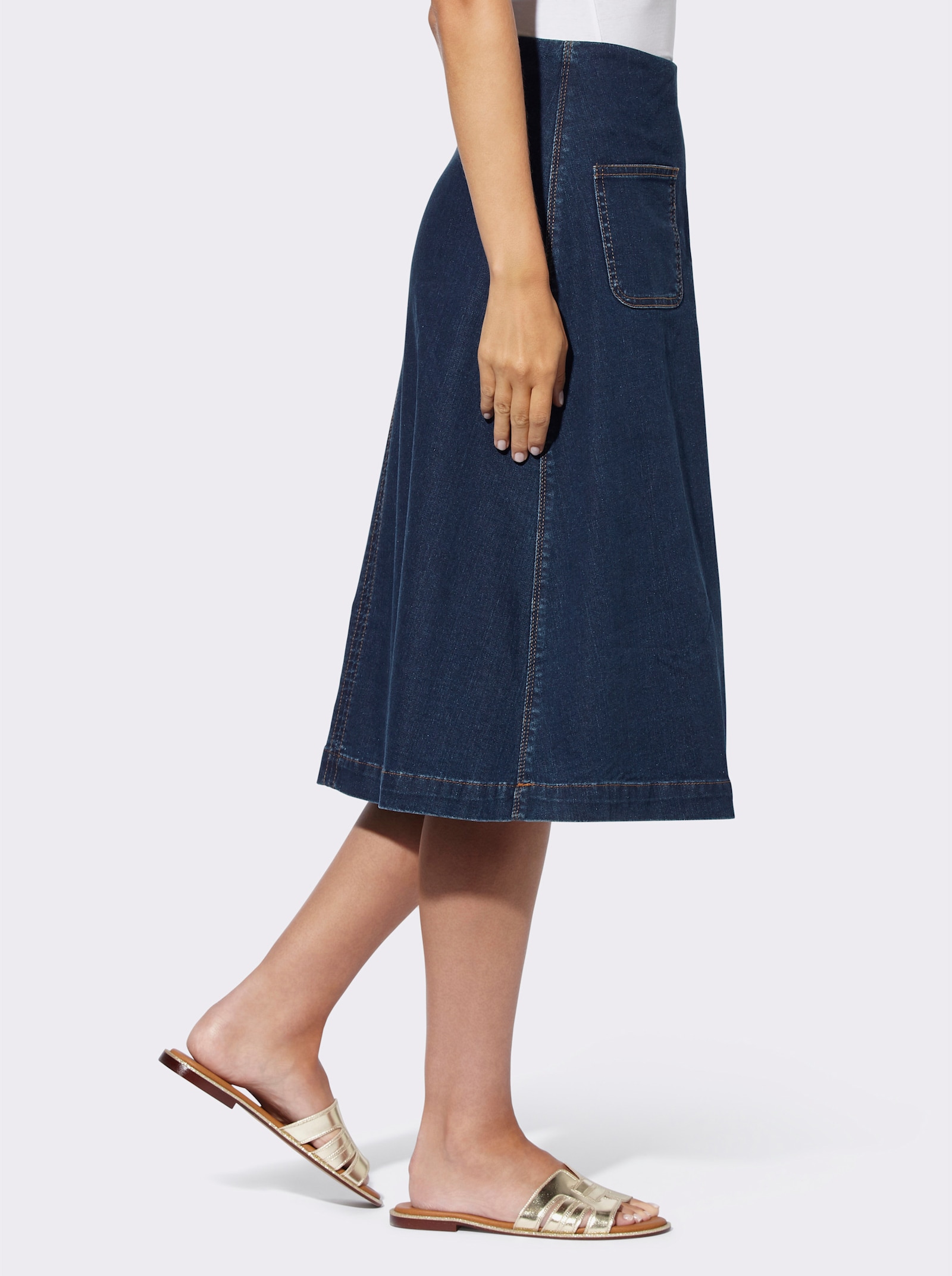 heine Jupe en jean évasée - bleu foncé