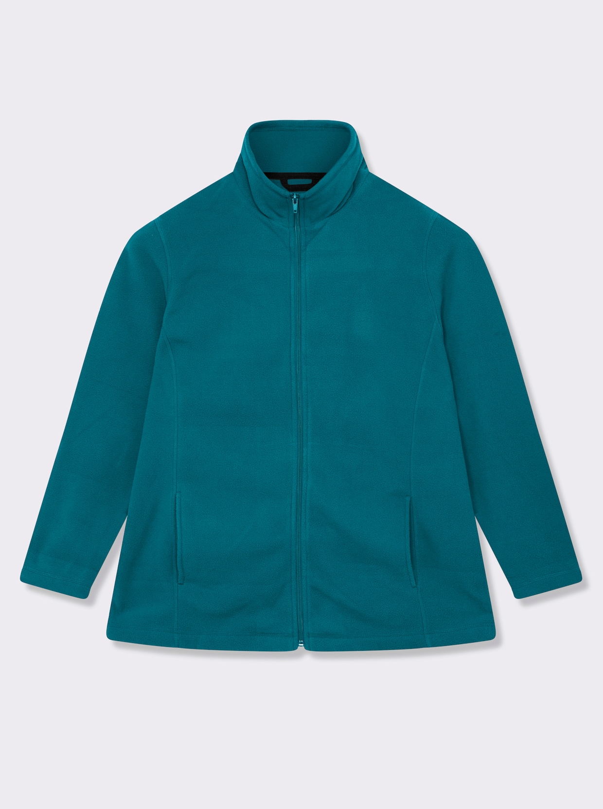 Fleecejacke mit zwei Taschen - petrol