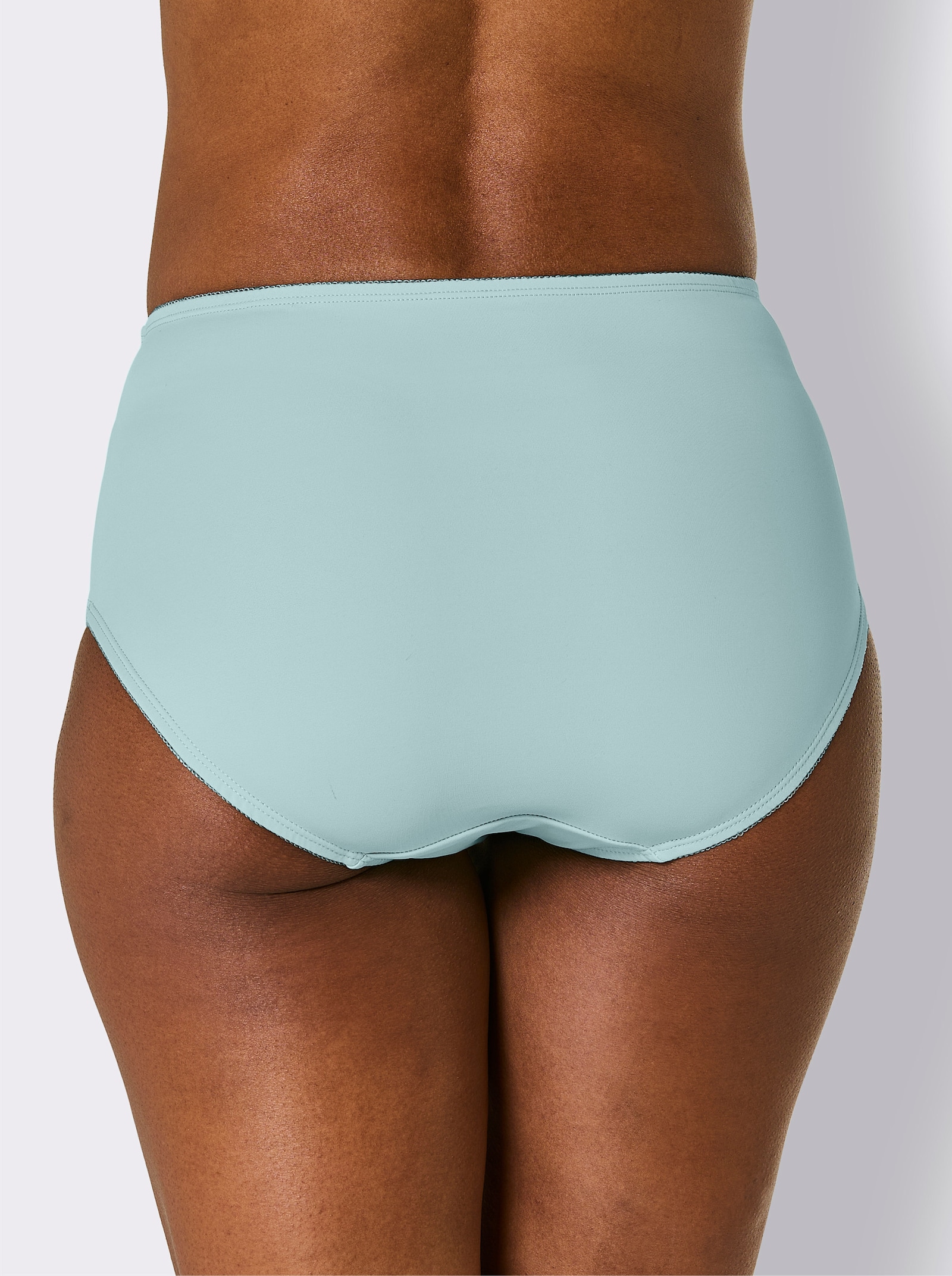 Hüftslip - mint + weiß