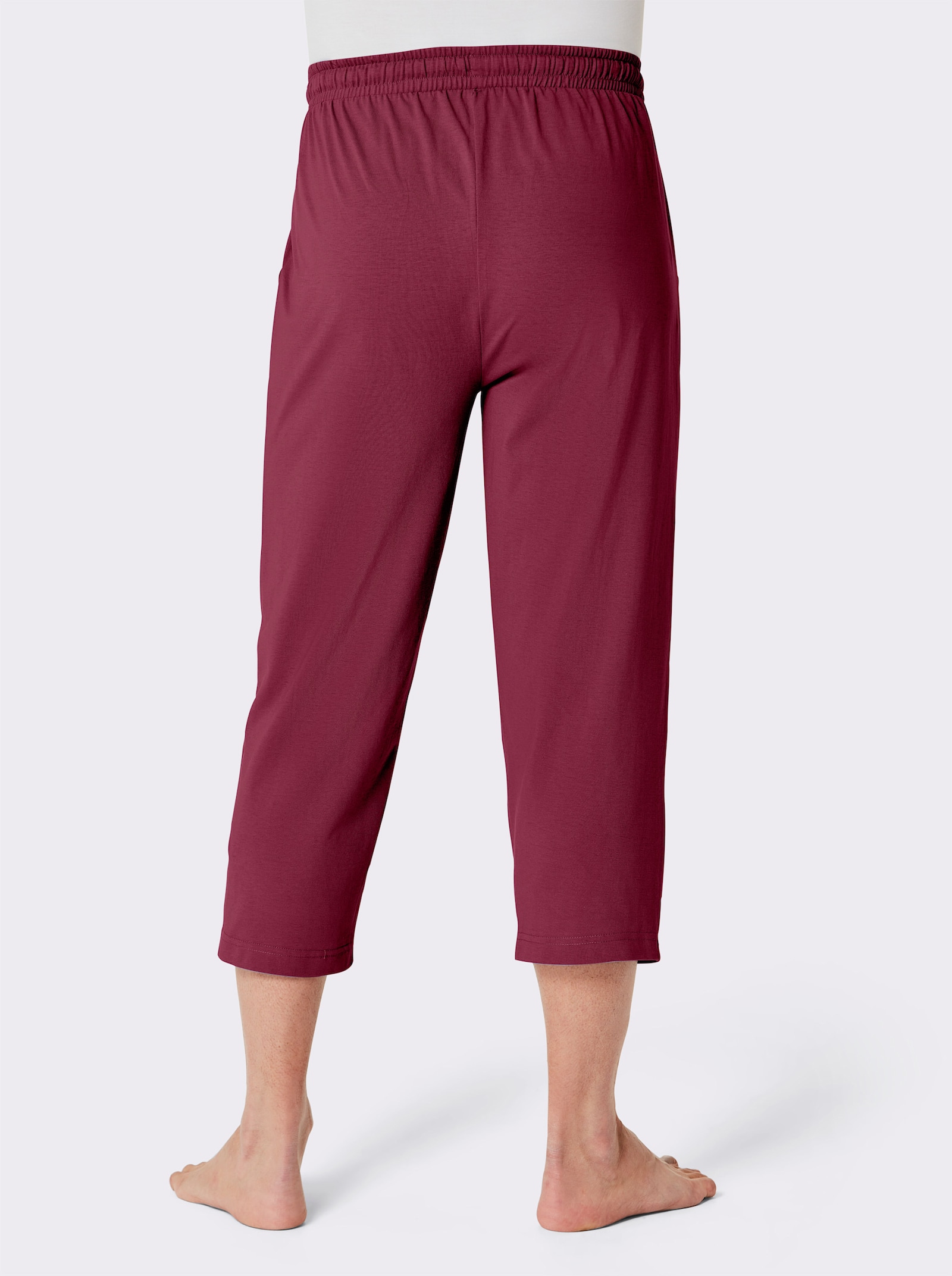 wäschepur men Hose 3/4-lang - bordeaux + schwarz