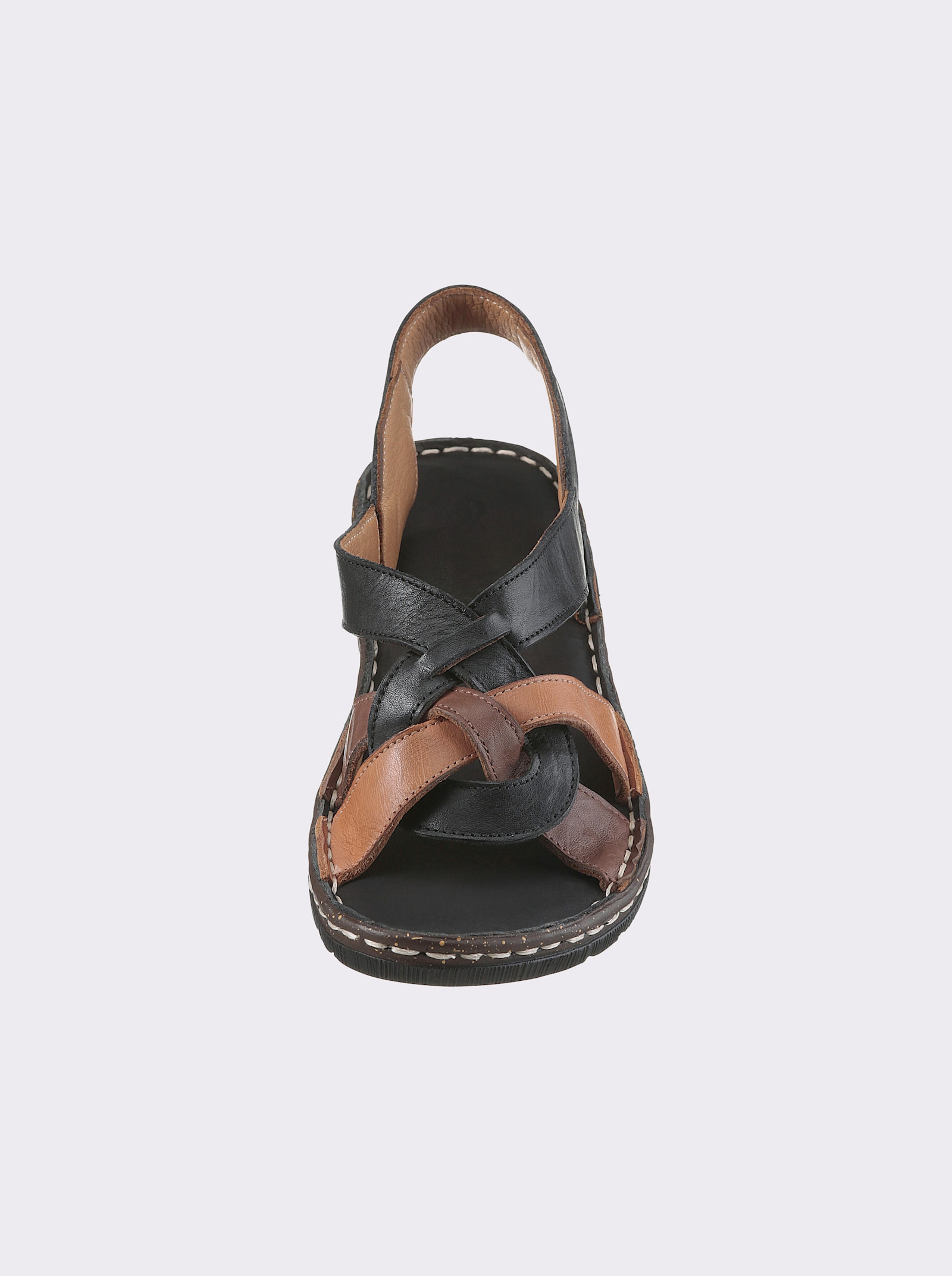 Gemini Sandale mit Gummizug - schwarz