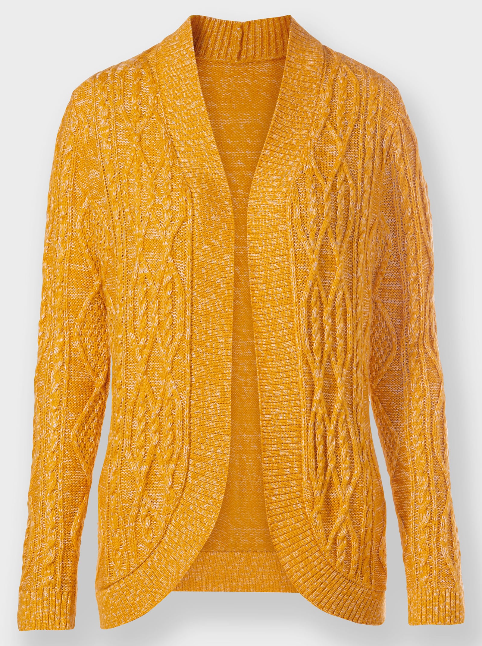 Vest van gemêleerd materiaal - oker gemêleerd