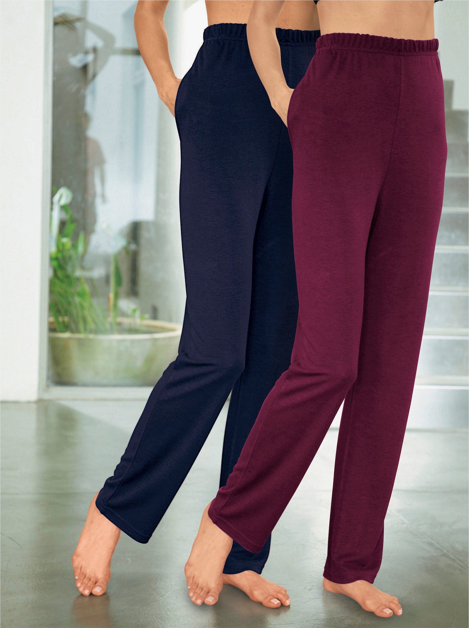 feel good Hosen - marine + bordeaux