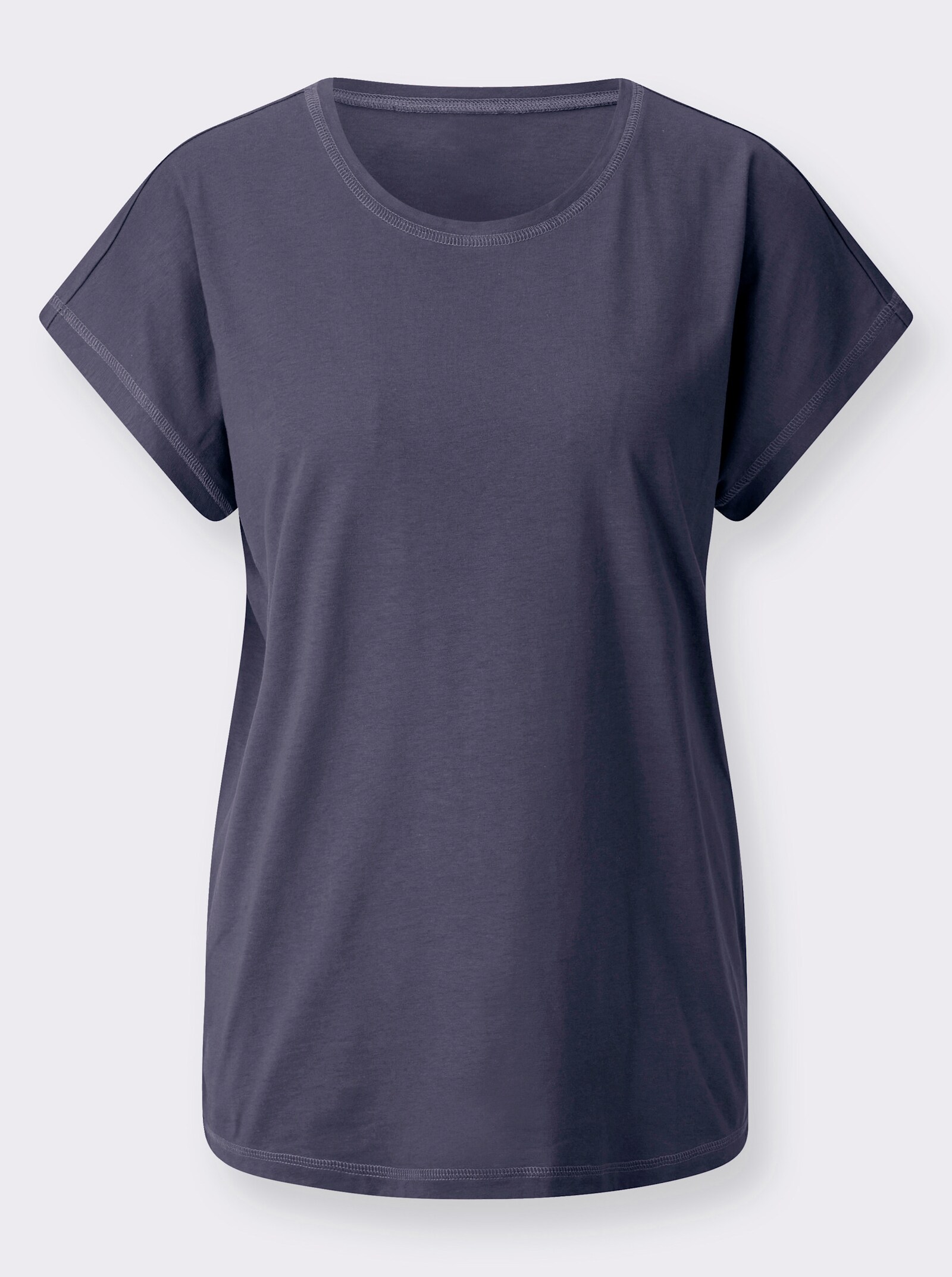 Longshirt aus reiner Baumwolle - marine