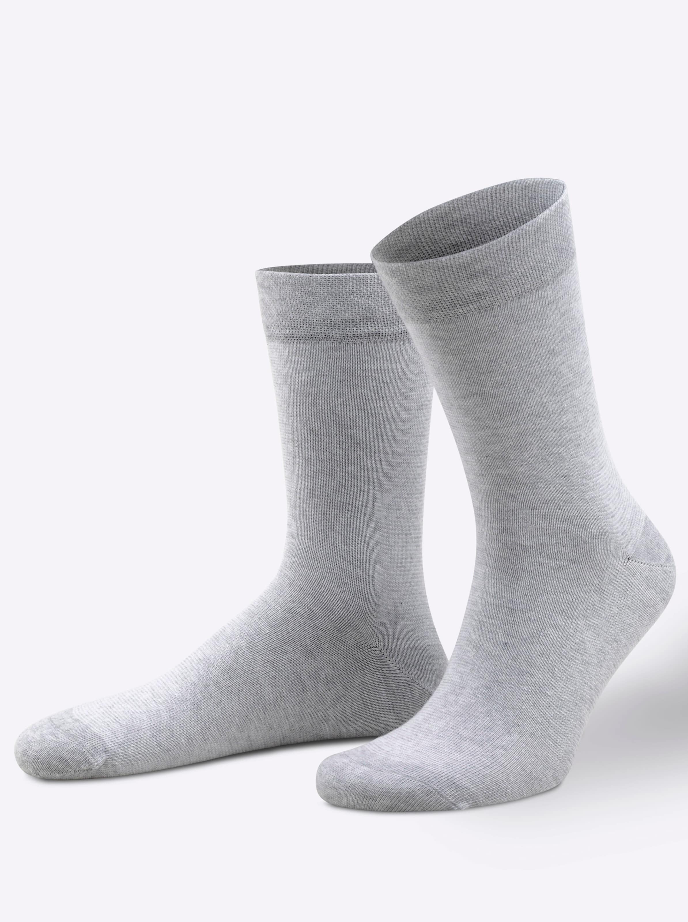 Witt Damen Socken, grau-meliert