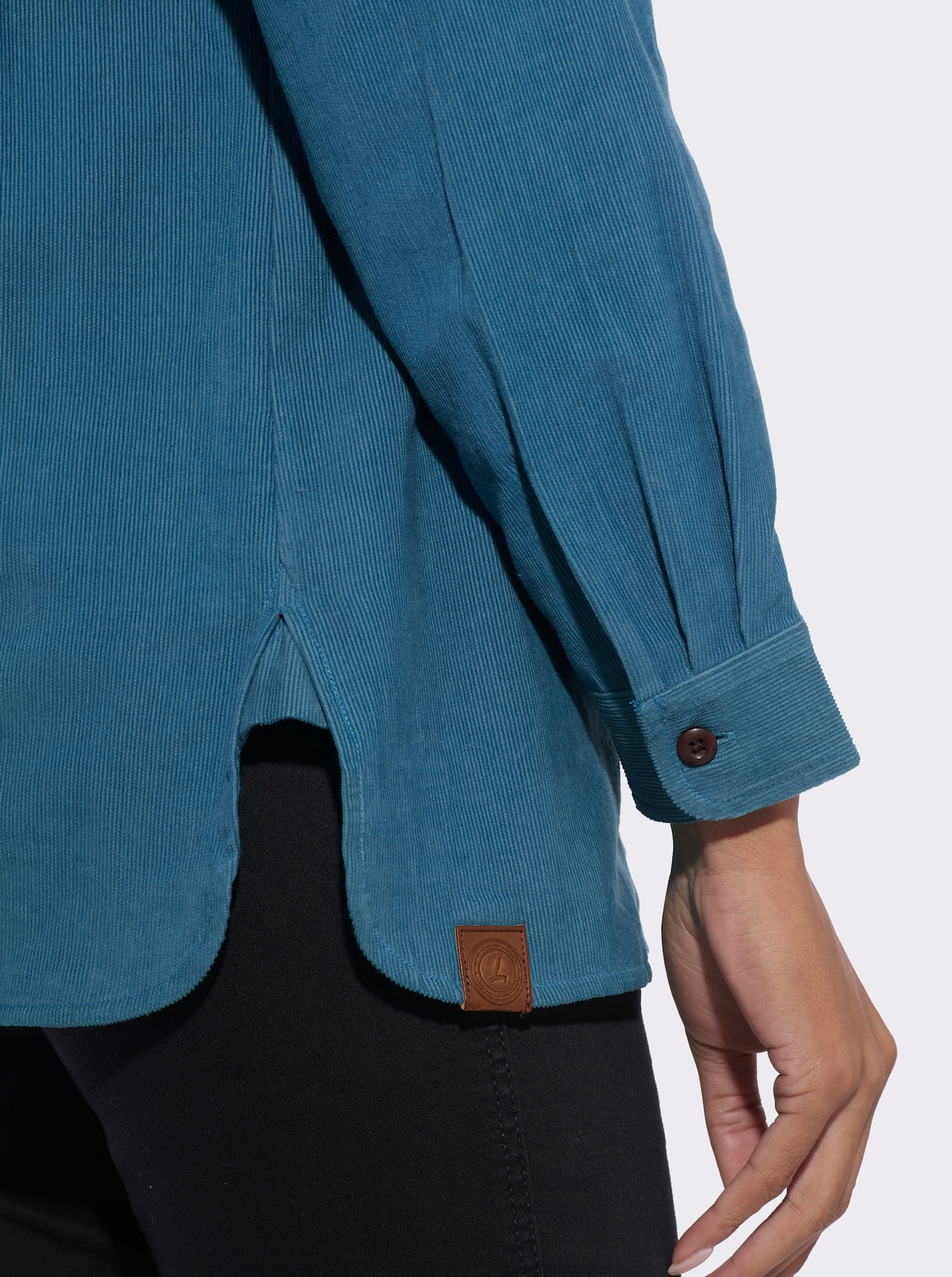  Langarmbluse in Cord-Qualität - topas