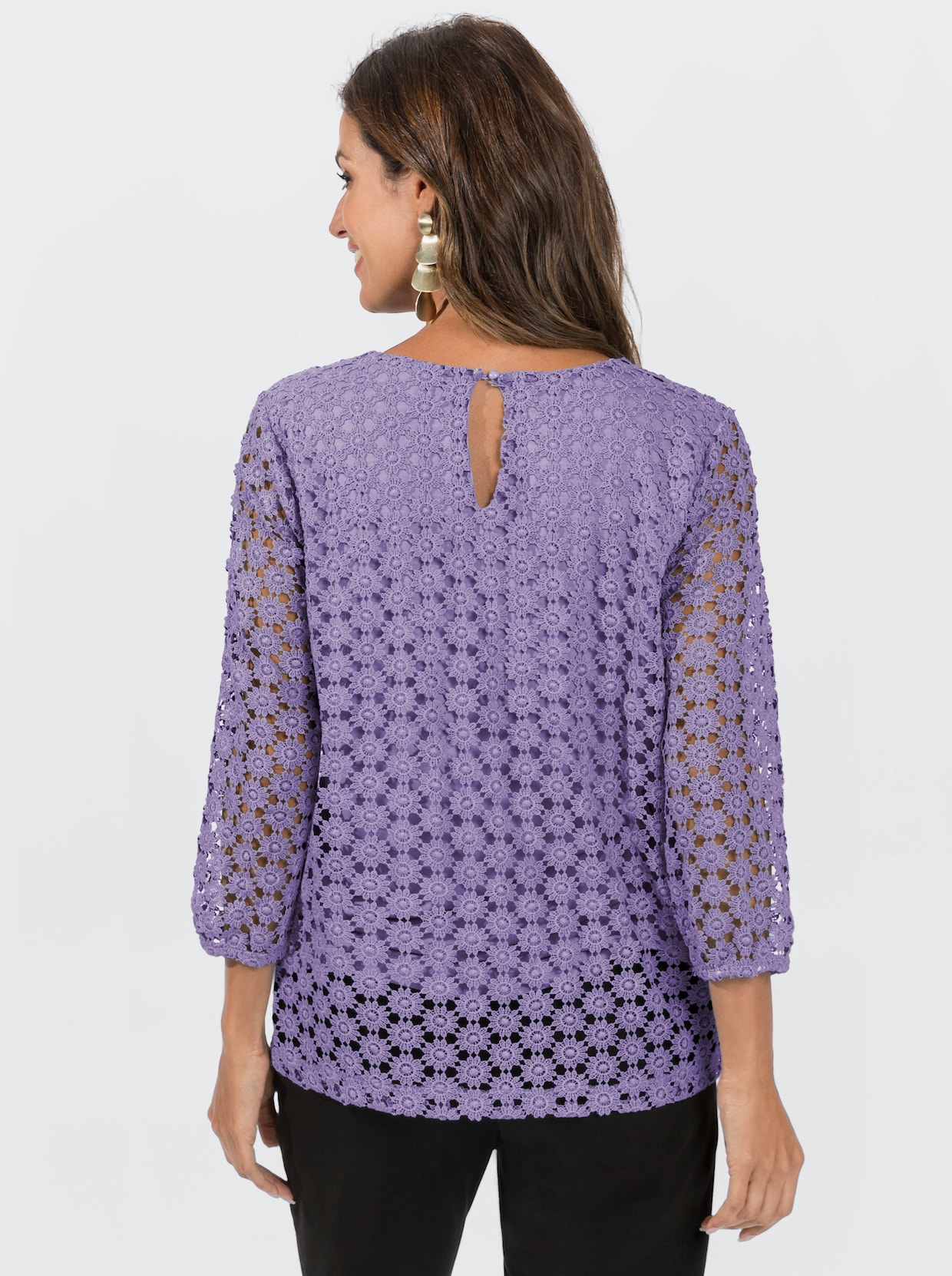 T-shirt en dentelle - lavande