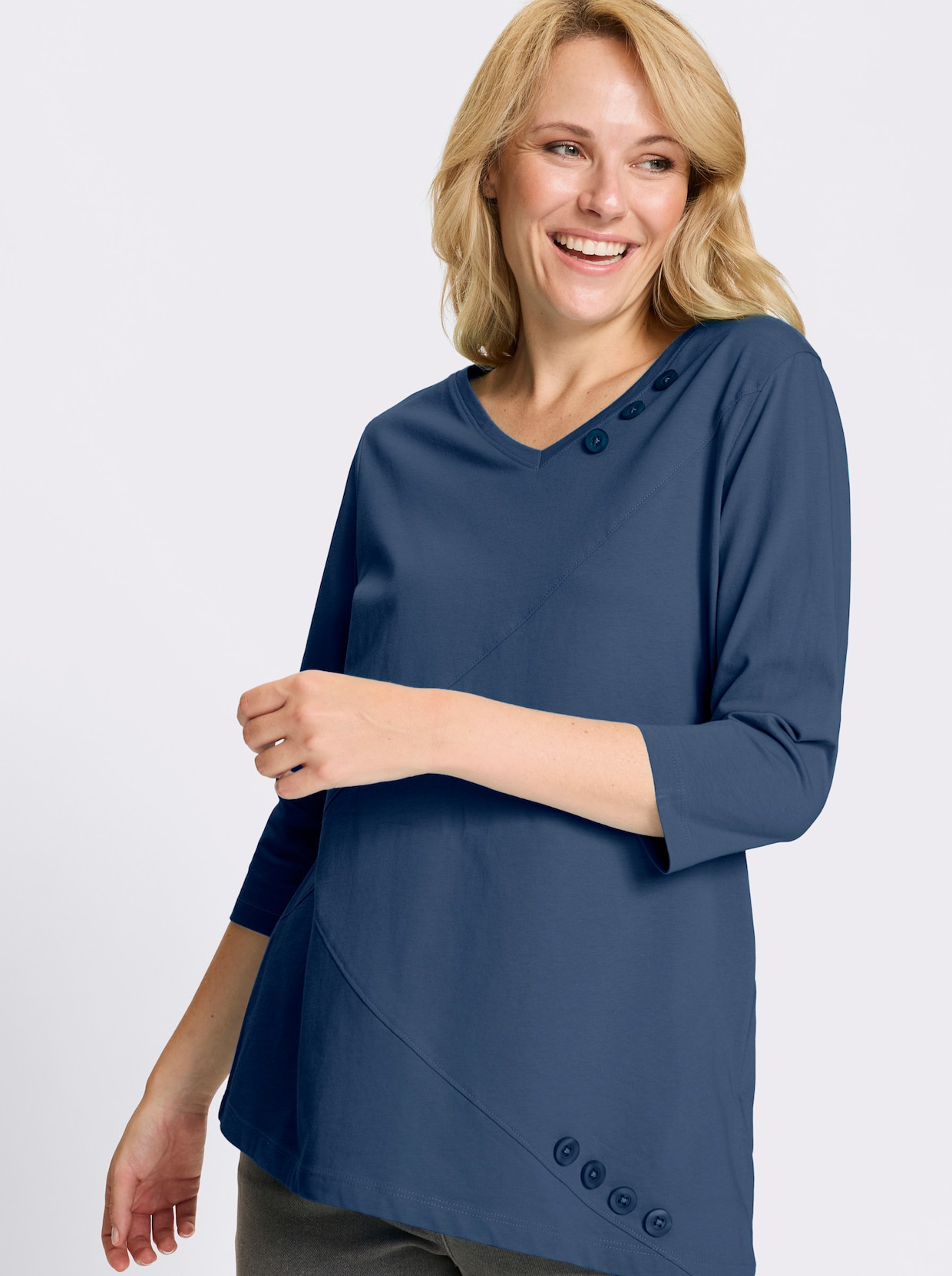 Longshirt - jeansblau