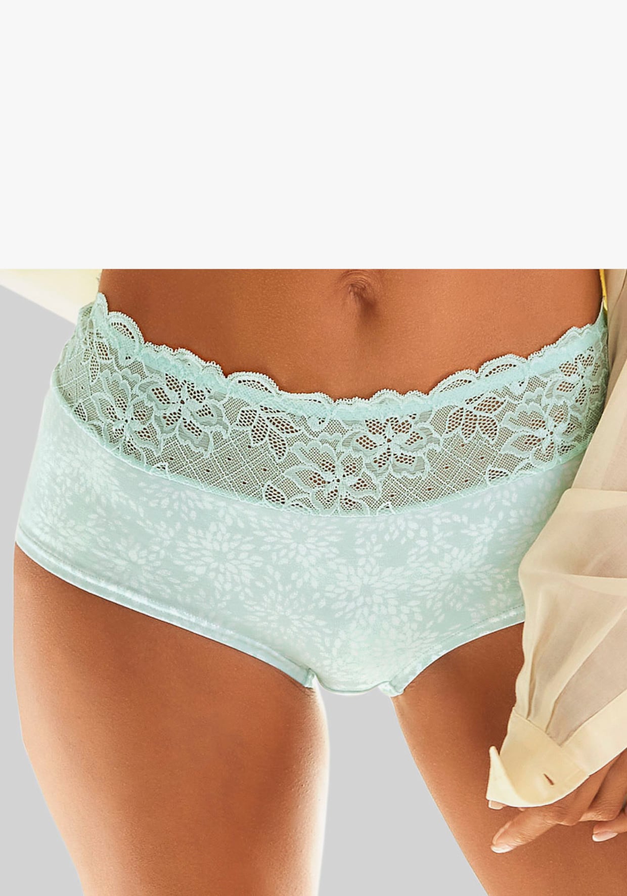 Nuance Panty - mint/wit