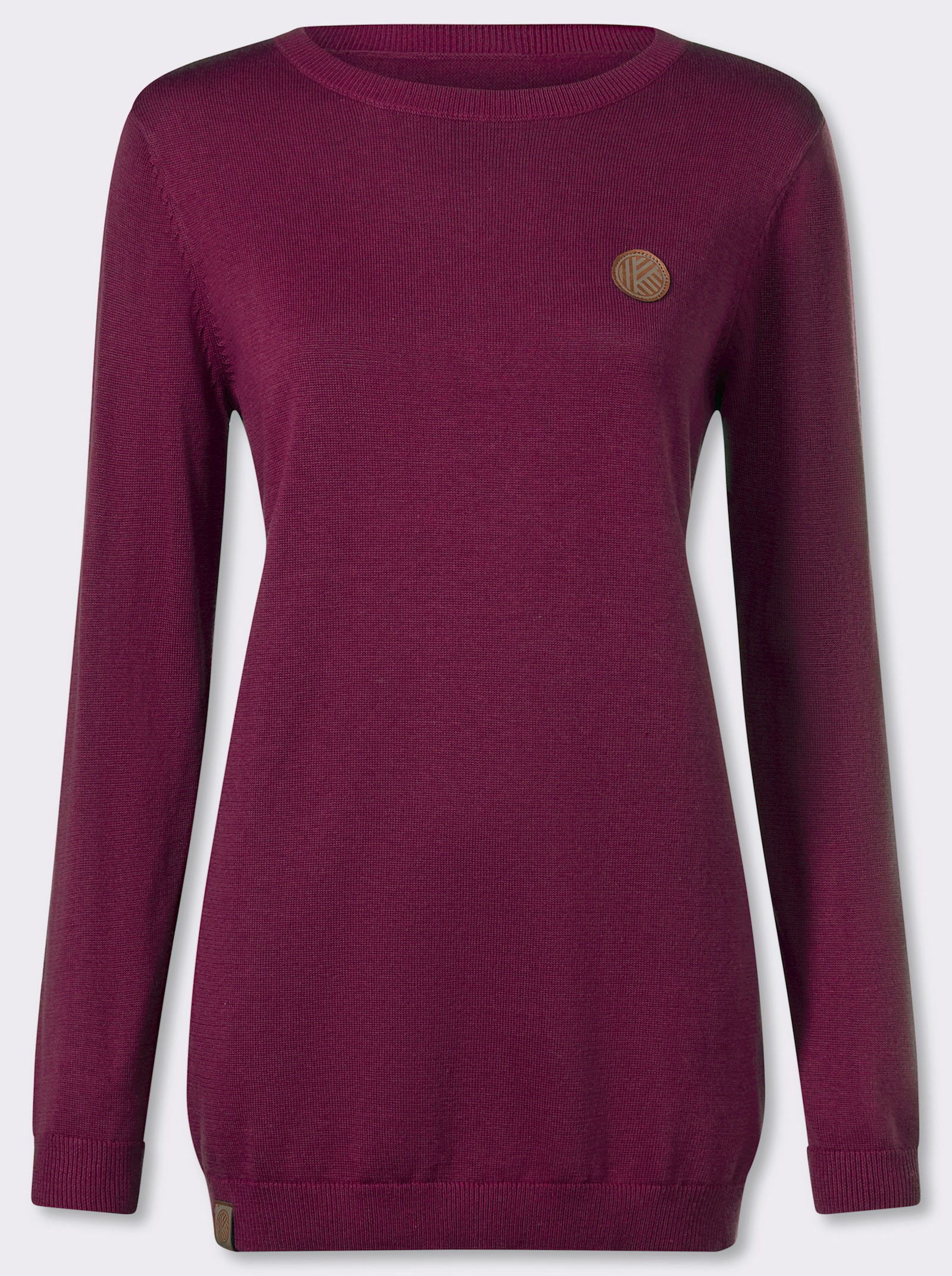 Longpullover mit 50% Baumwolle - malve
