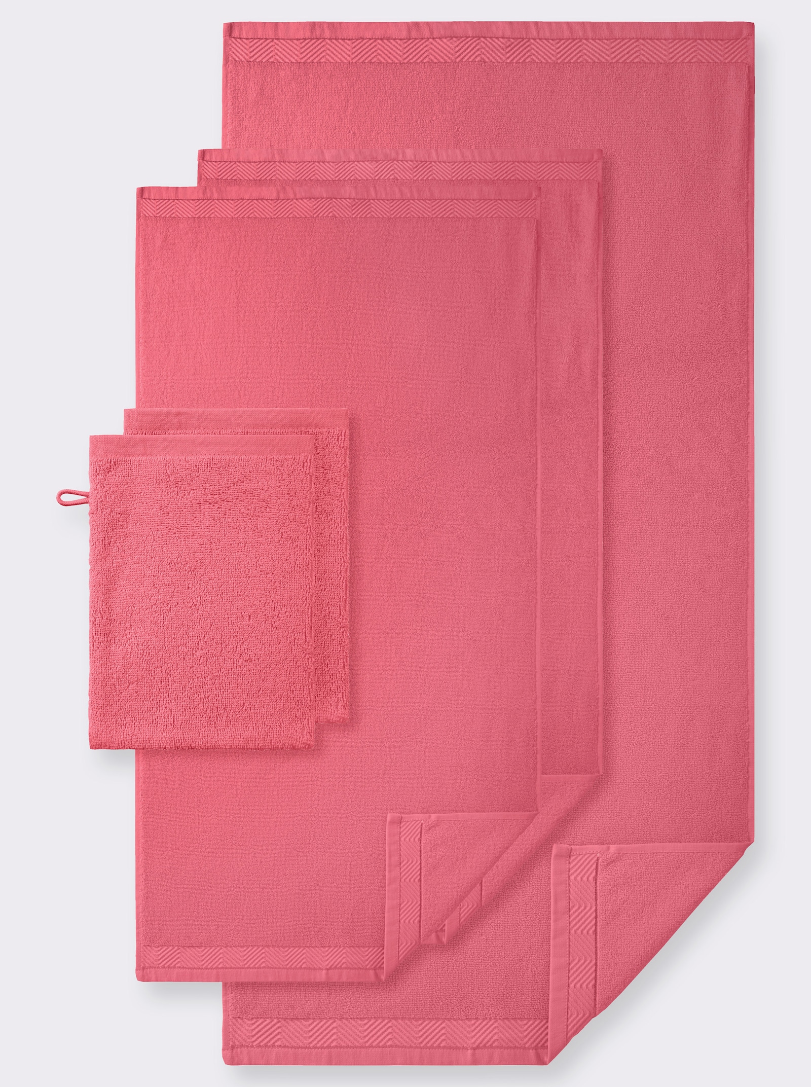 wäschepur Handtuch in Walkfrottier-Qualität - flamingo